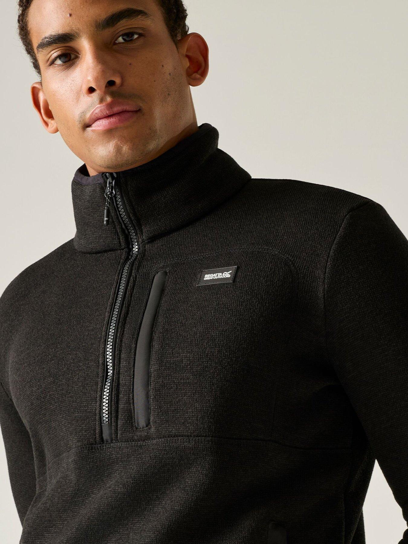 Image 6 of 7 of Regatta Mens Barlee Half Zip Fleece - Black