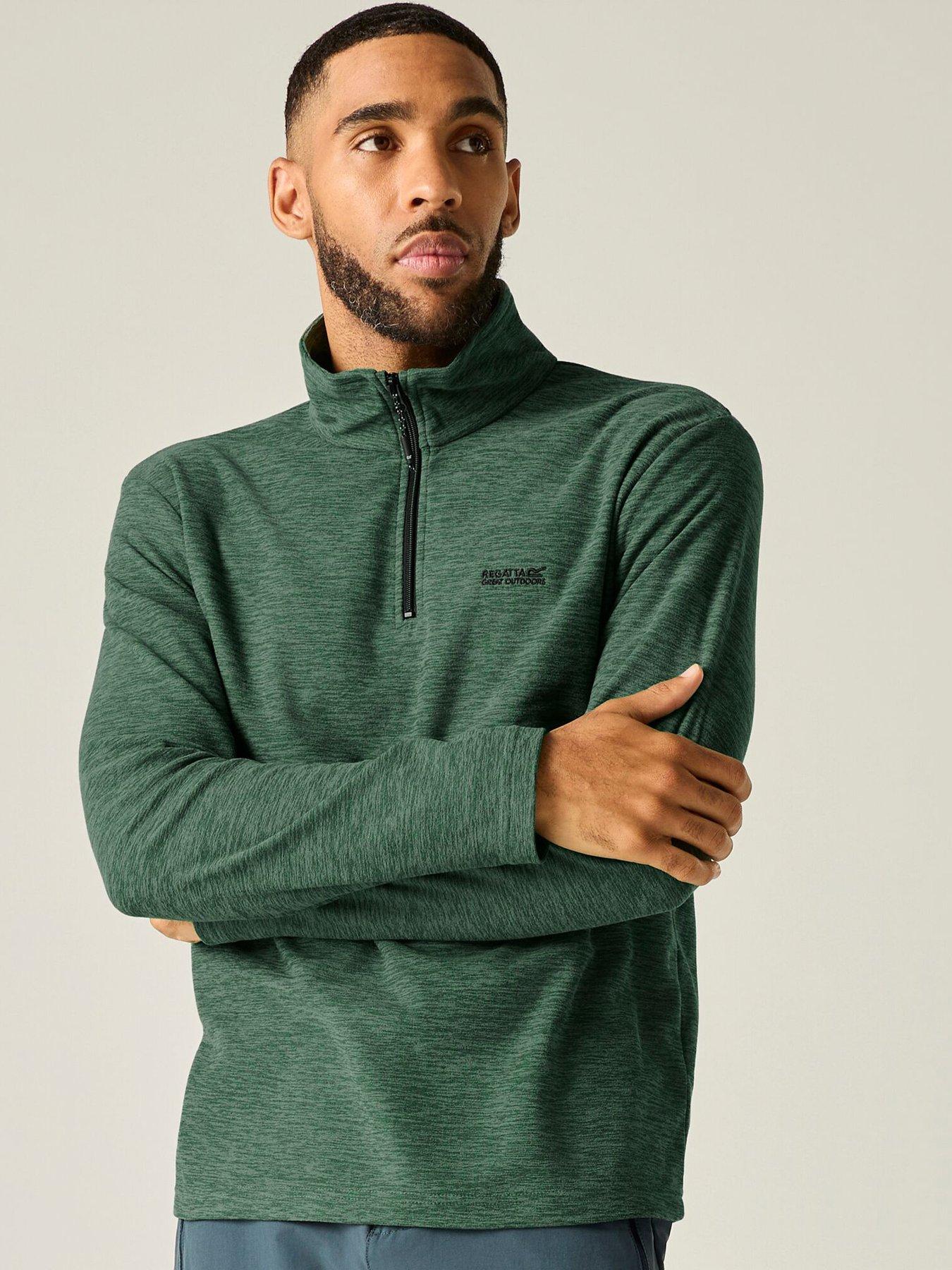 Image 3 of 5 of Regatta Mens Thompson Marl Fleece -dark Forest Green