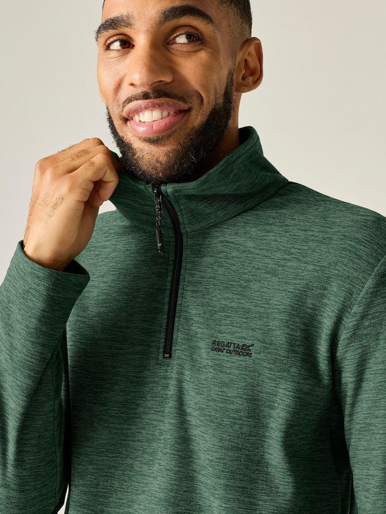 Image 4 of 5 of Regatta Mens Thompson Marl Fleece -dark Forest Green