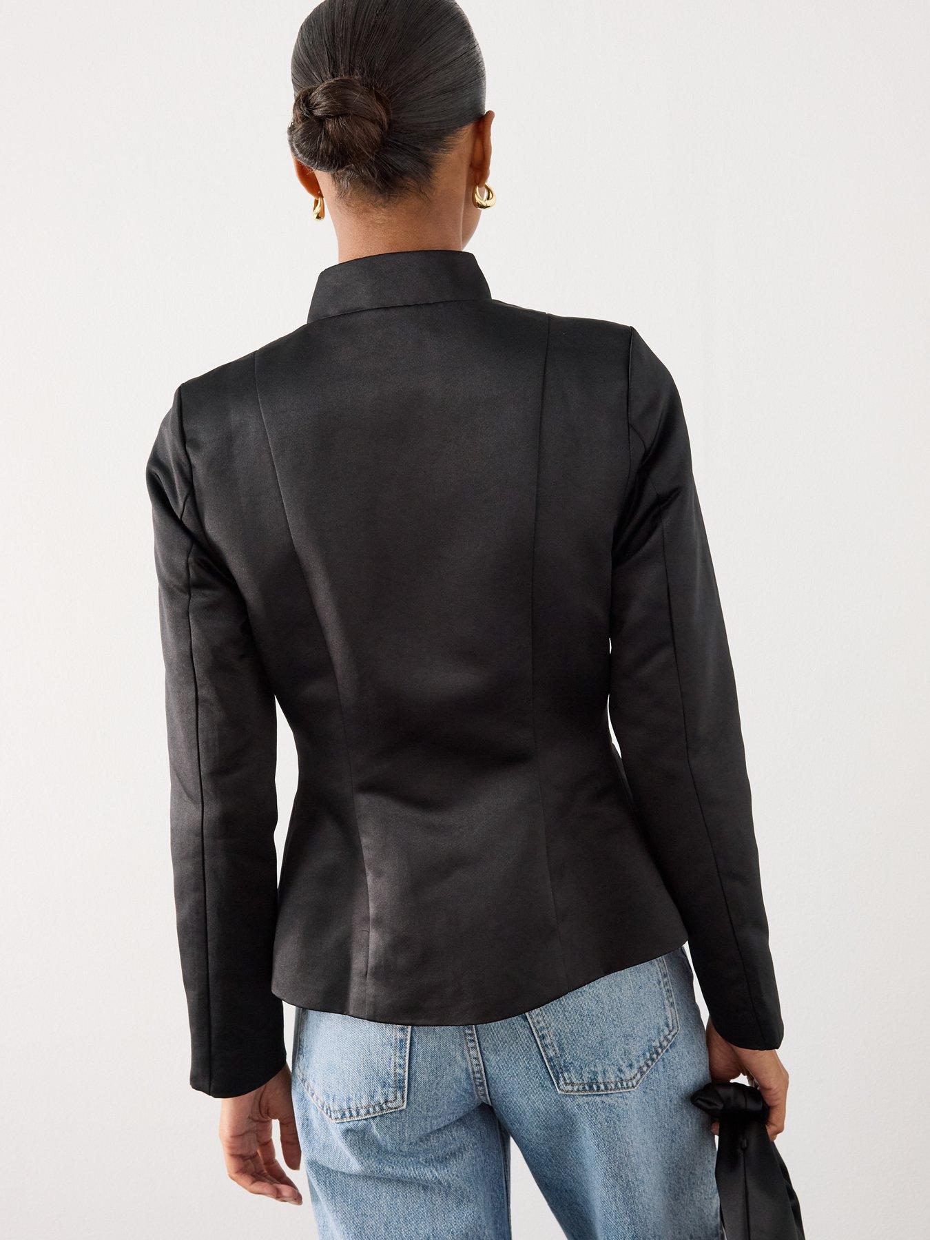 The Very Collection Structured Satin Mandarin Jacket | Littlewoods