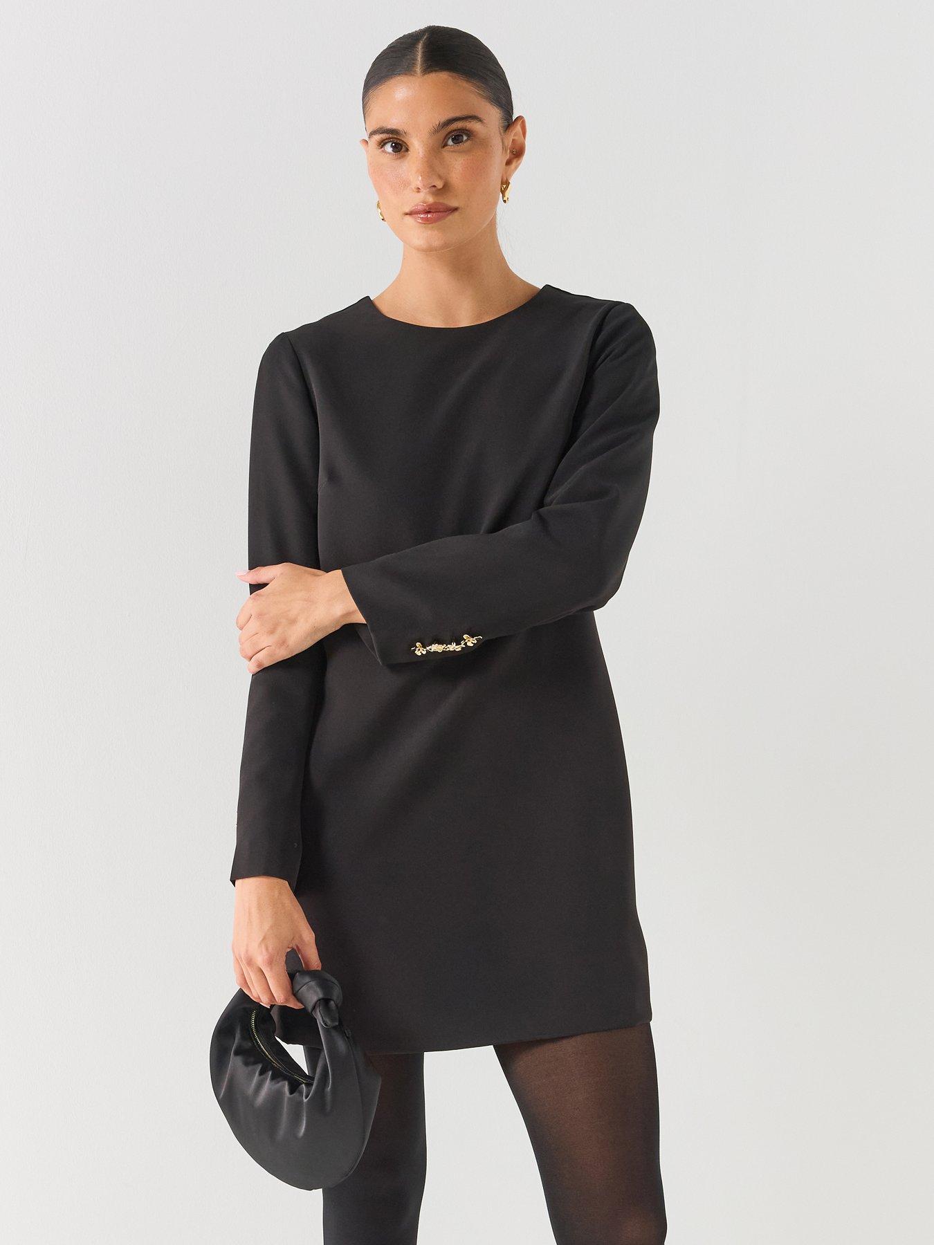 Image 1 of 6 of Vero Moda Sandy Gold Button Mini Dress