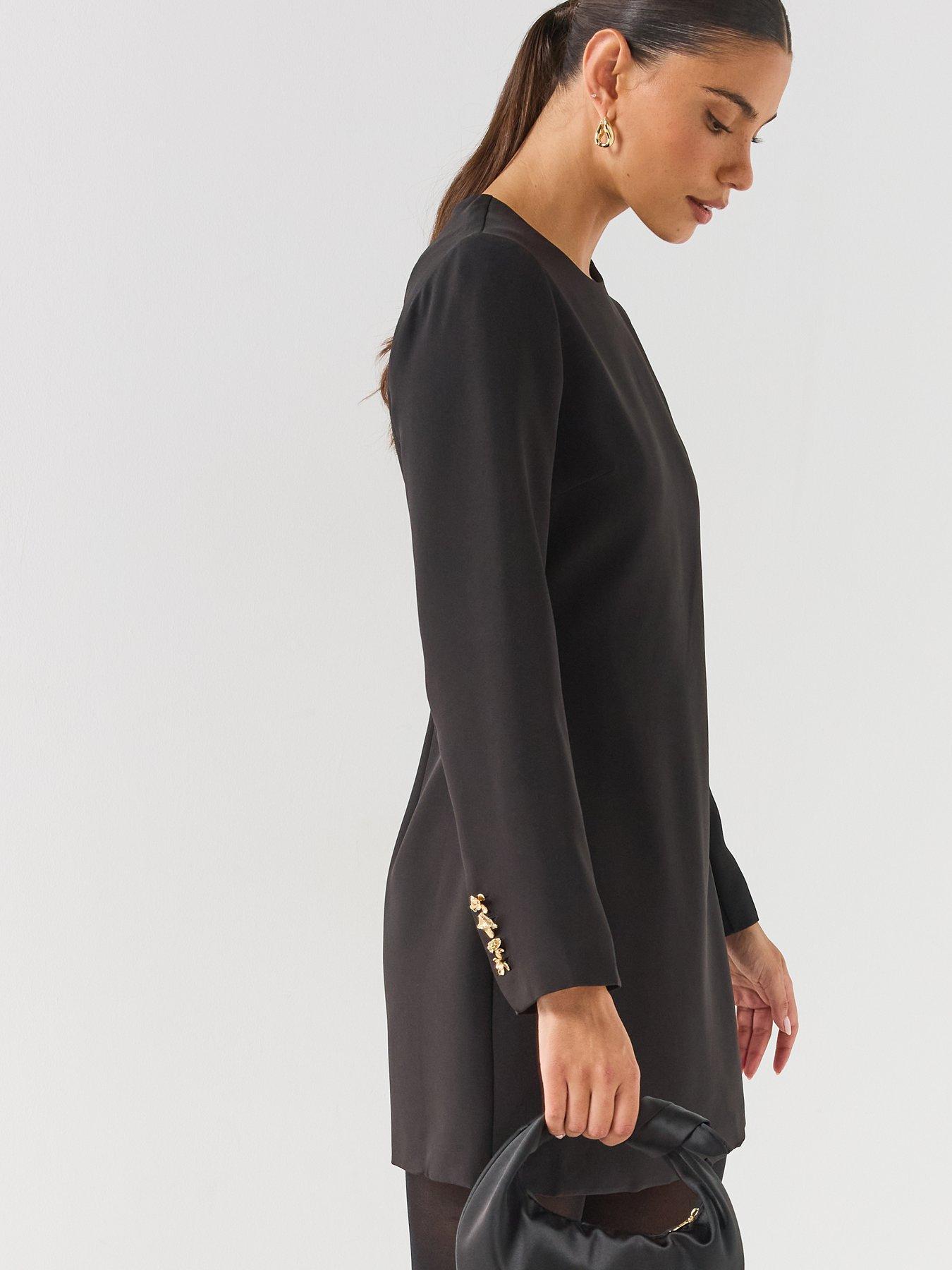 Image 6 of 6 of Vero Moda Sandy Gold Button Mini Dress