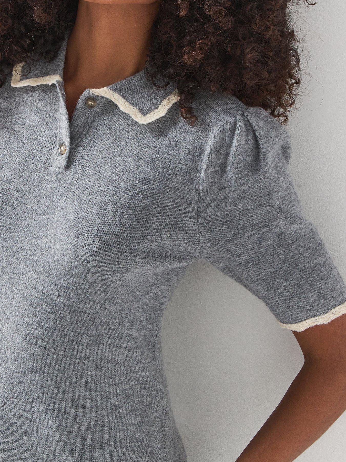 Image 4 of 5 of Vero Moda Vmella 2/4 Polo Pullover Boo