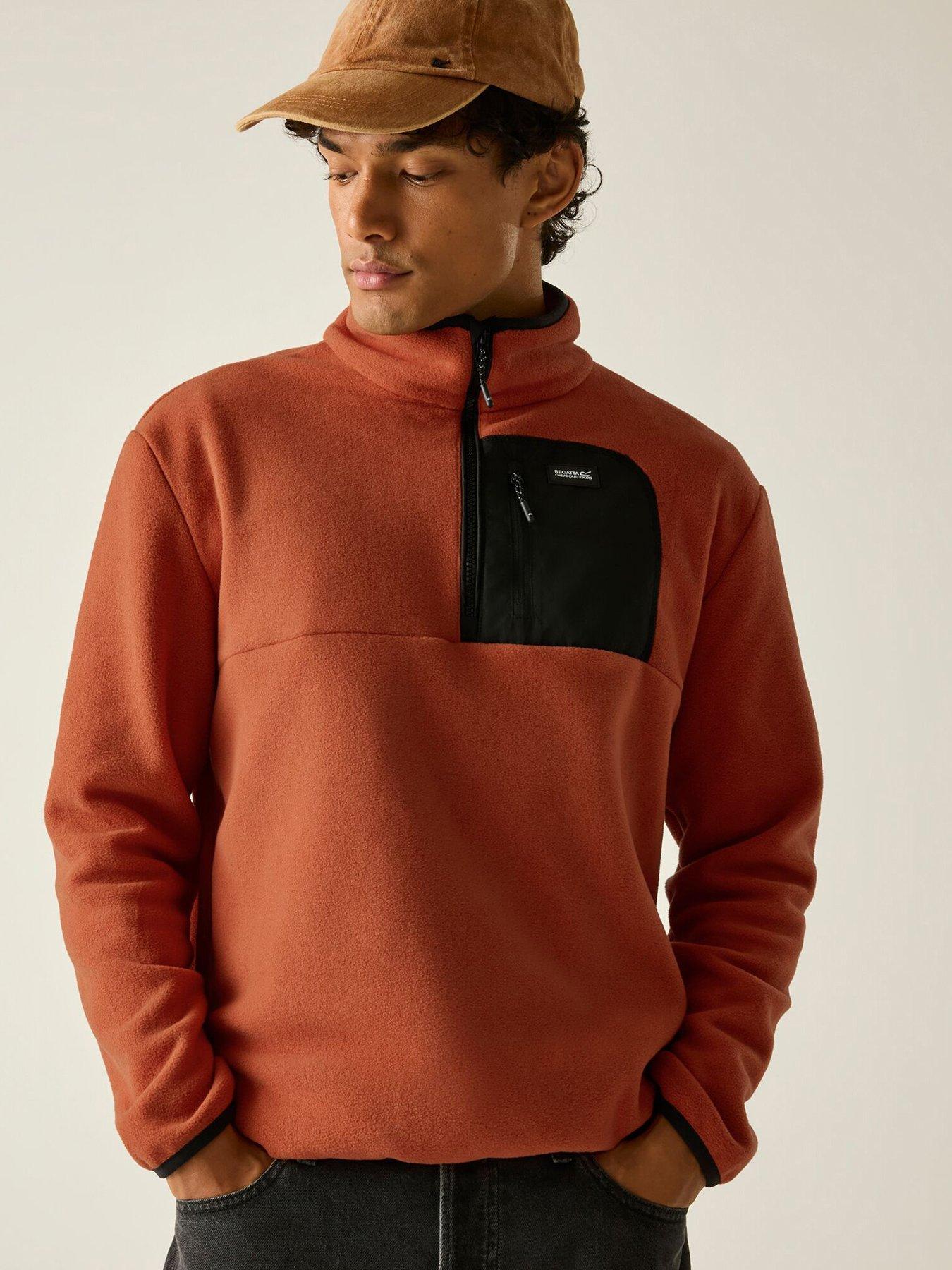Image 1 of 7 of Regatta Mens Frankie Half Zip Fleece -rooibos Tea/black