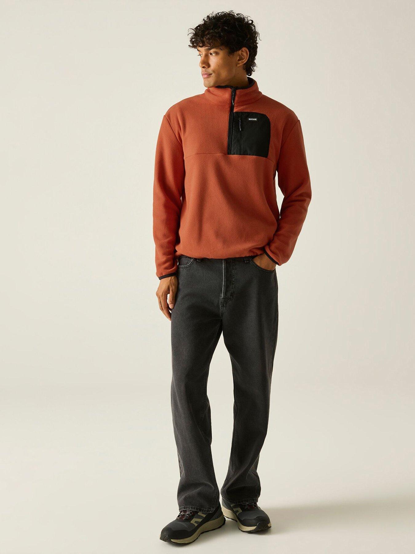 Image 2 of 7 of Regatta Mens Frankie Half Zip Fleece -rooibos Tea/black