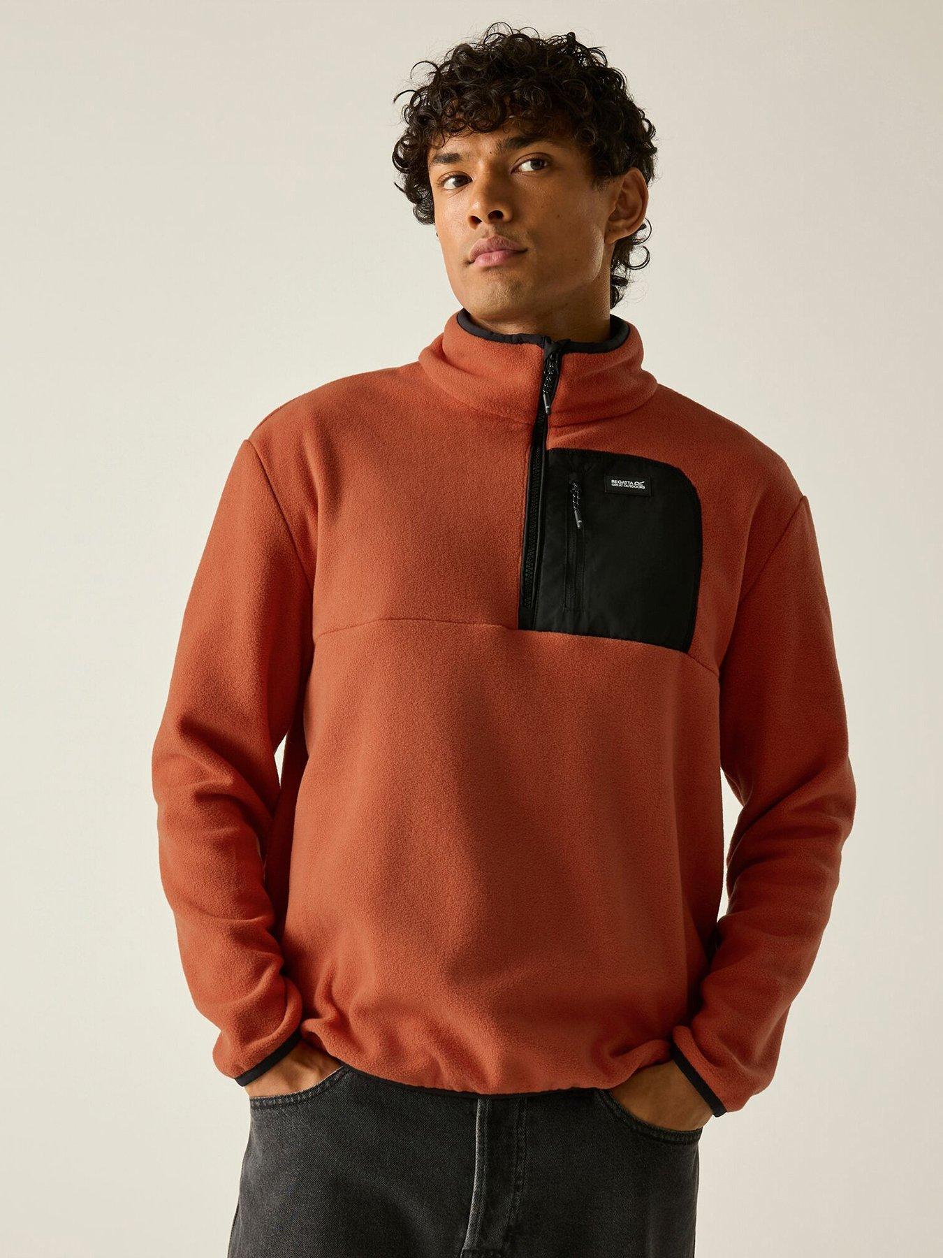 Image 5 of 7 of Regatta Mens Frankie Half Zip Fleece -rooibos Tea/black