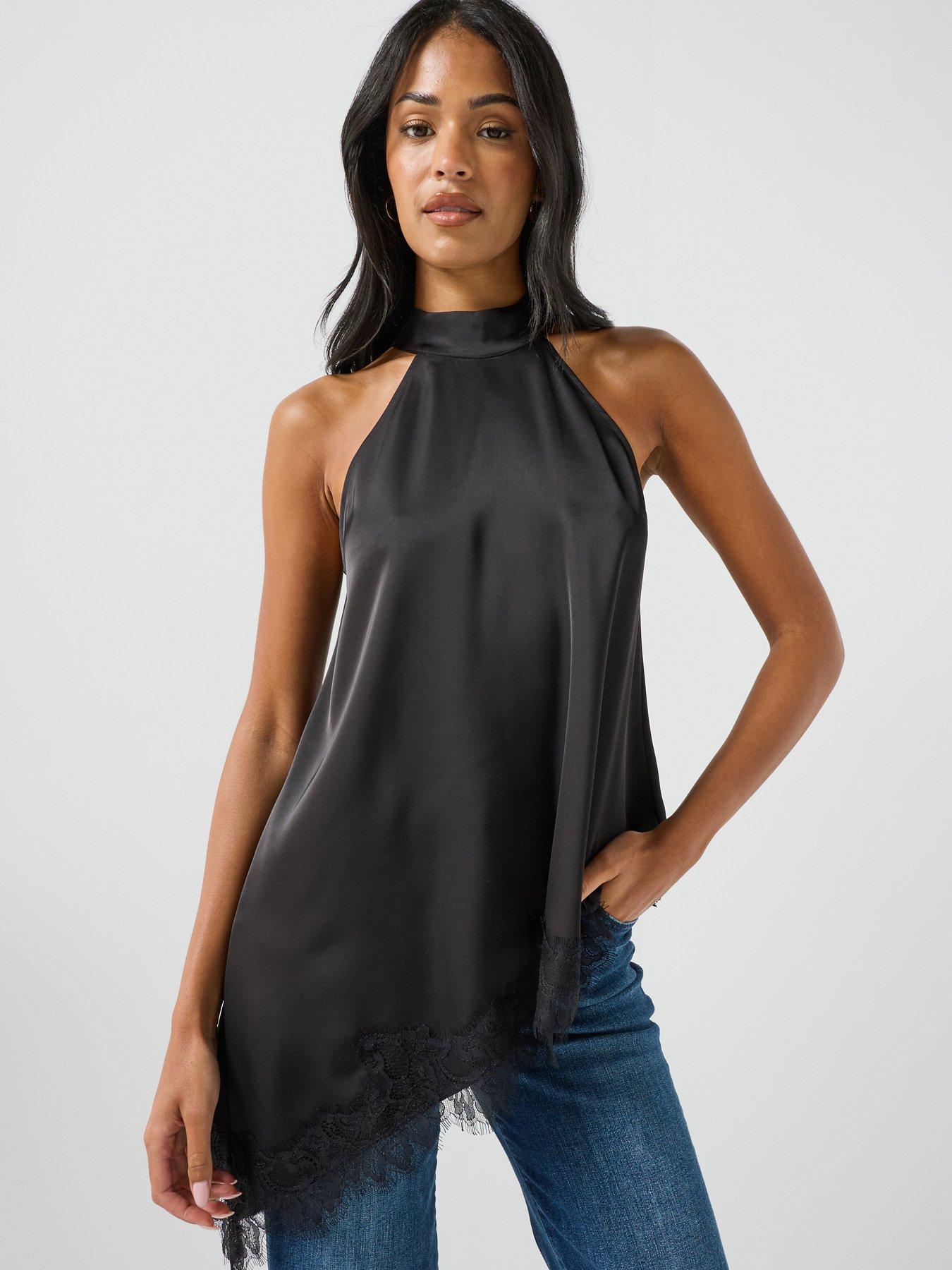 Image 1 of 5 of JDY Womens Jdydenise Halterneck Top - Black