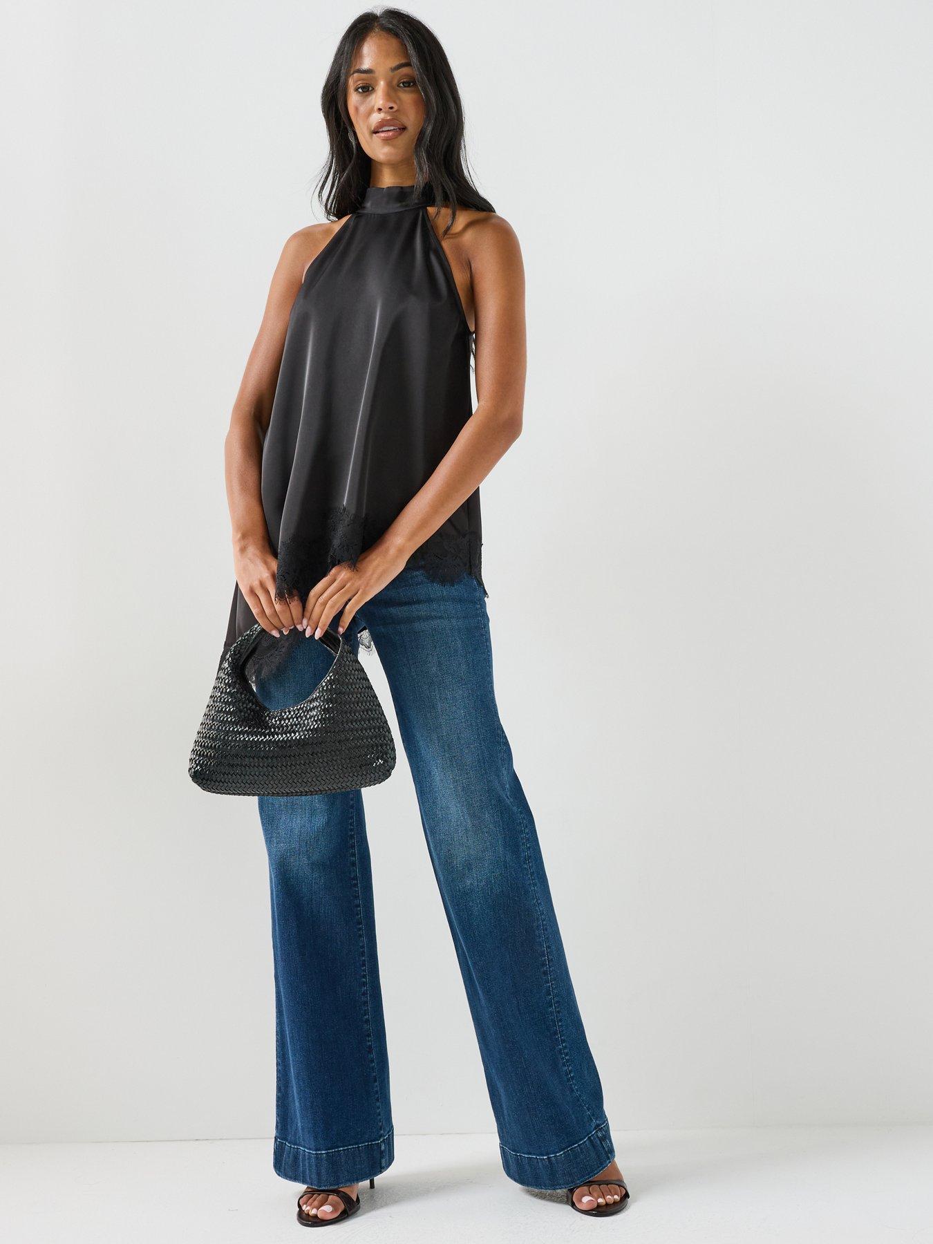 Image 3 of 5 of JDY Womens Jdydenise Halterneck Top - Black