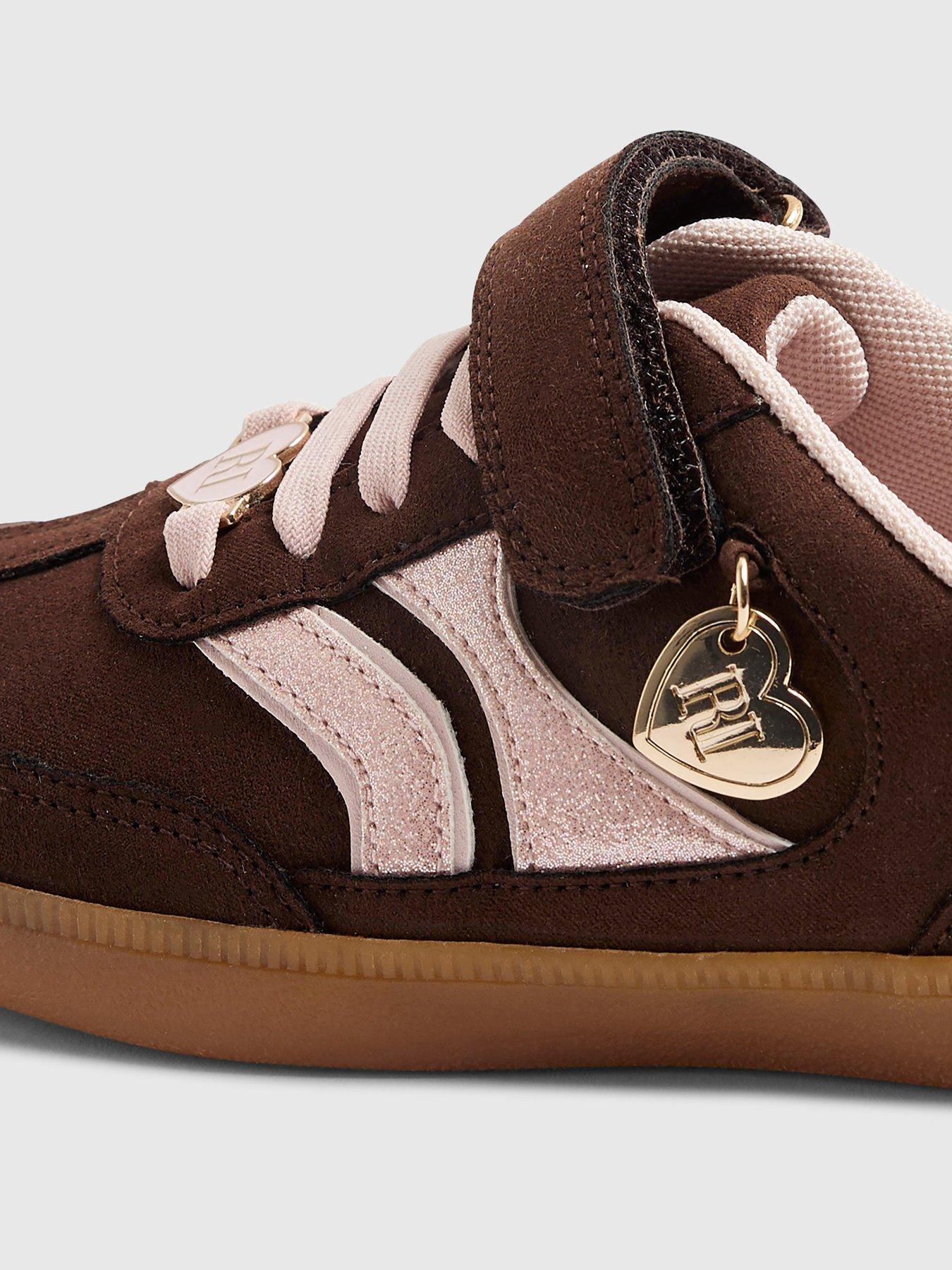 Image 5 of 5 of River Island Girls Glitter Trainers - Brown