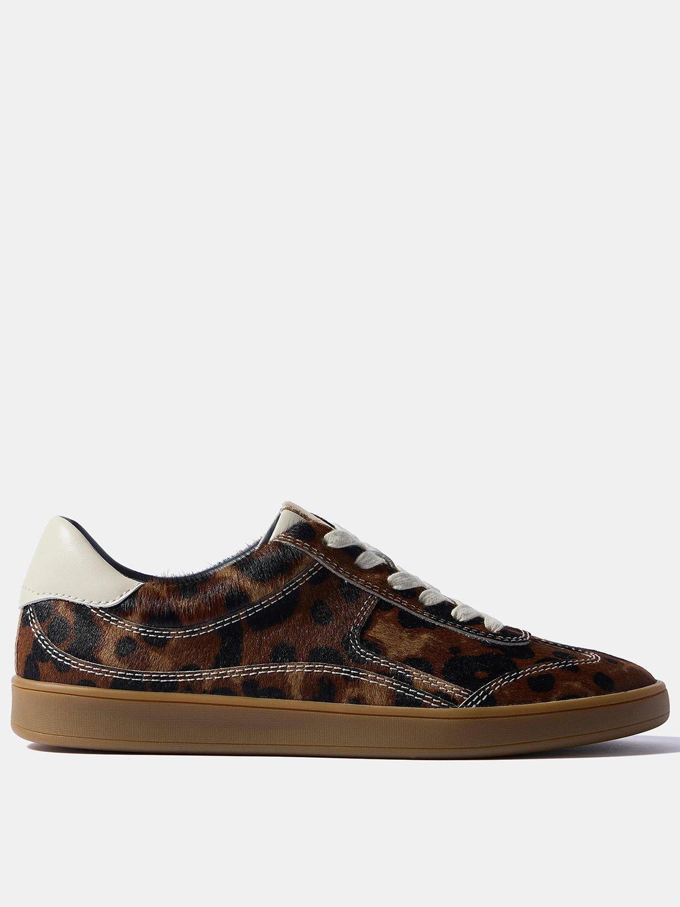 Mint Velvet Jen Leopard Trainer - Brown