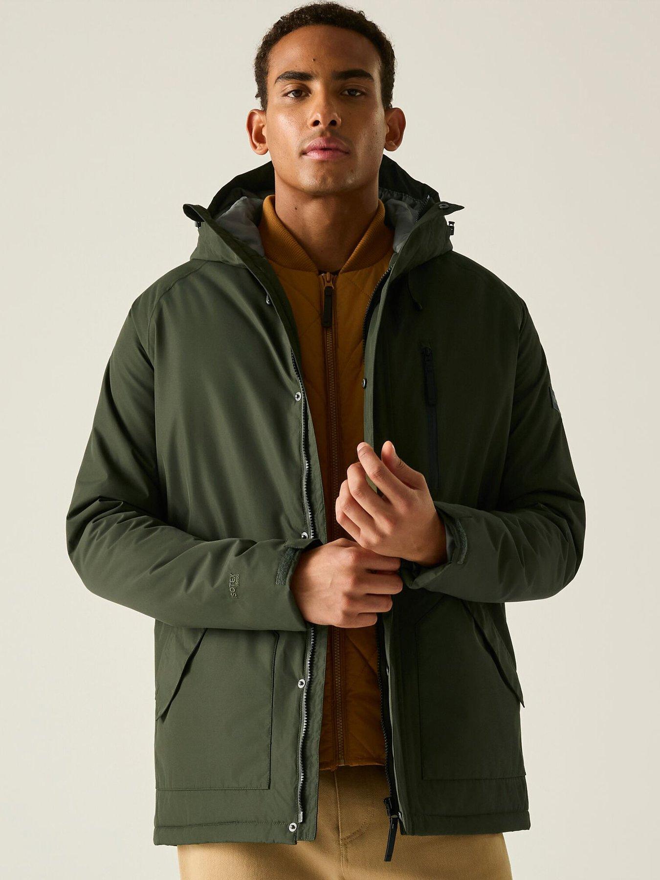 Image 1 of 7 of Regatta Mens Slyvan Waterproof Insulated Jacket -dark Khaki(nephrite Green)