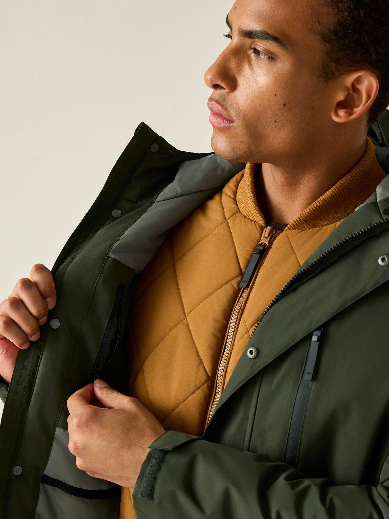 Image 6 of 7 of Regatta Mens Slyvan Waterproof Insulated Jacket -dark Khaki(nephrite Green)