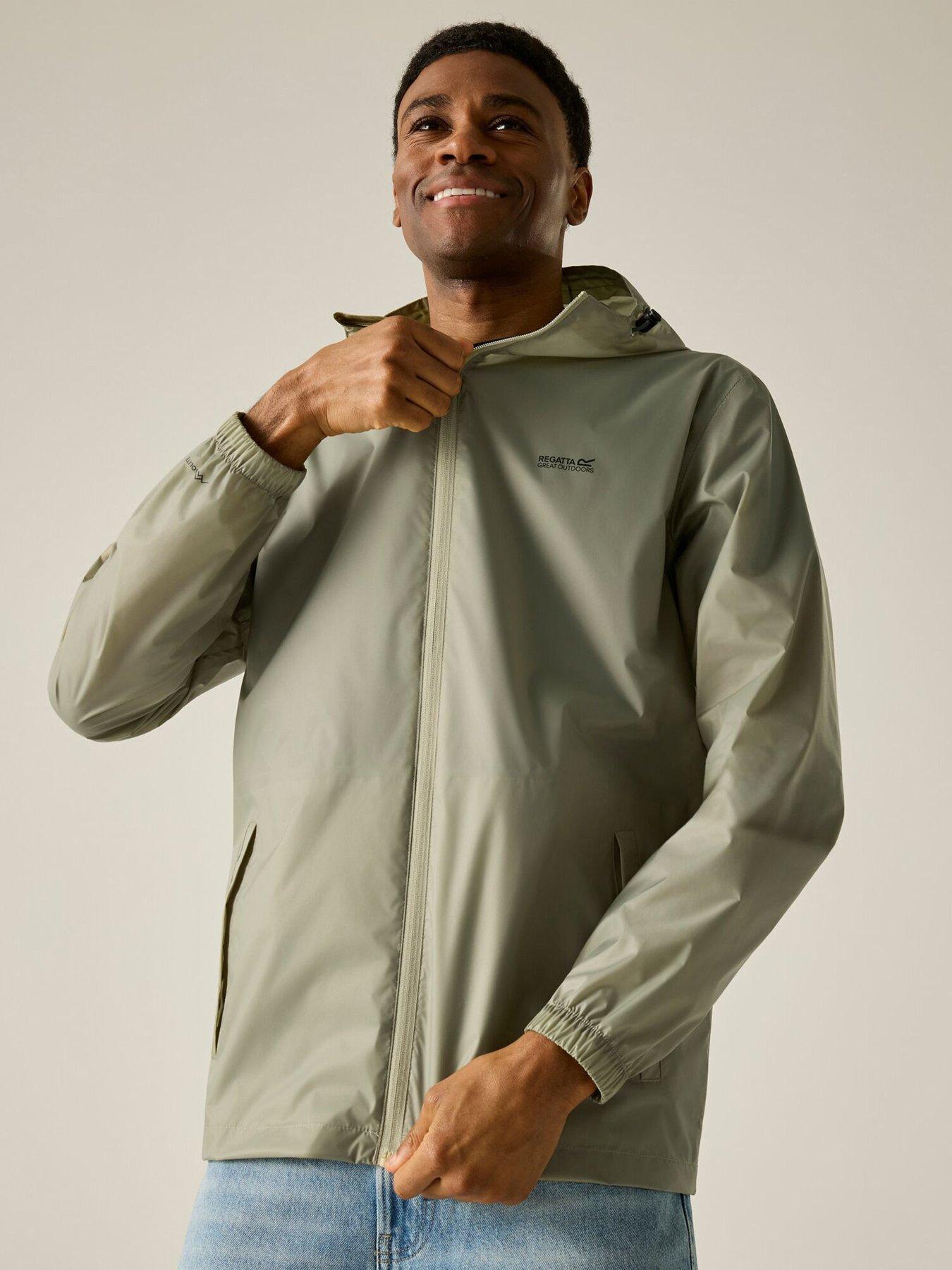 Image 2 of 7 of Regatta Mens Pack It Jacket Iii Waterproof Shell -light Sage.