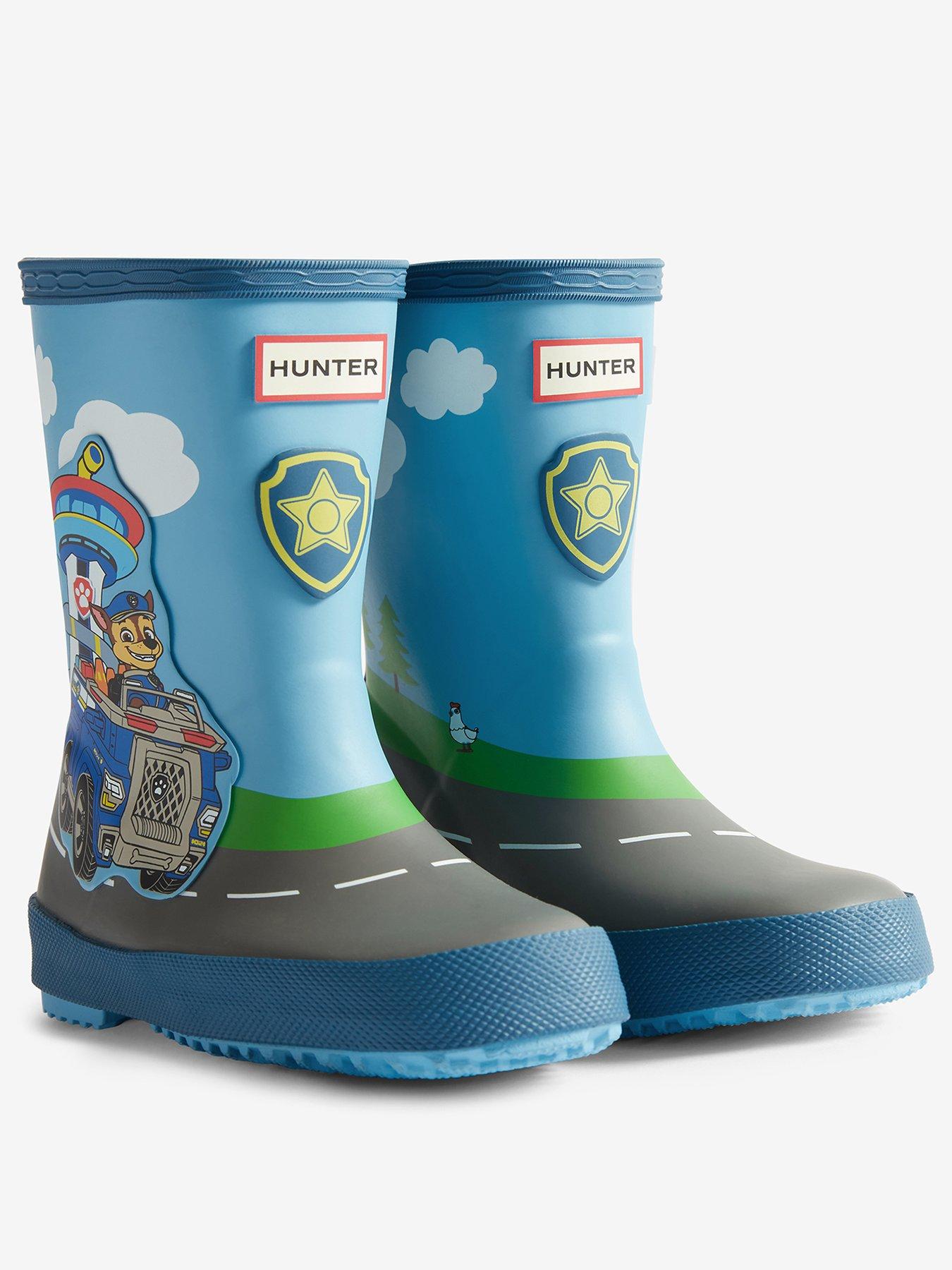 Image 2 of 5 of Hunter Kids' First Paw Patrol Chase Wellington Boots - Borealis Blue
