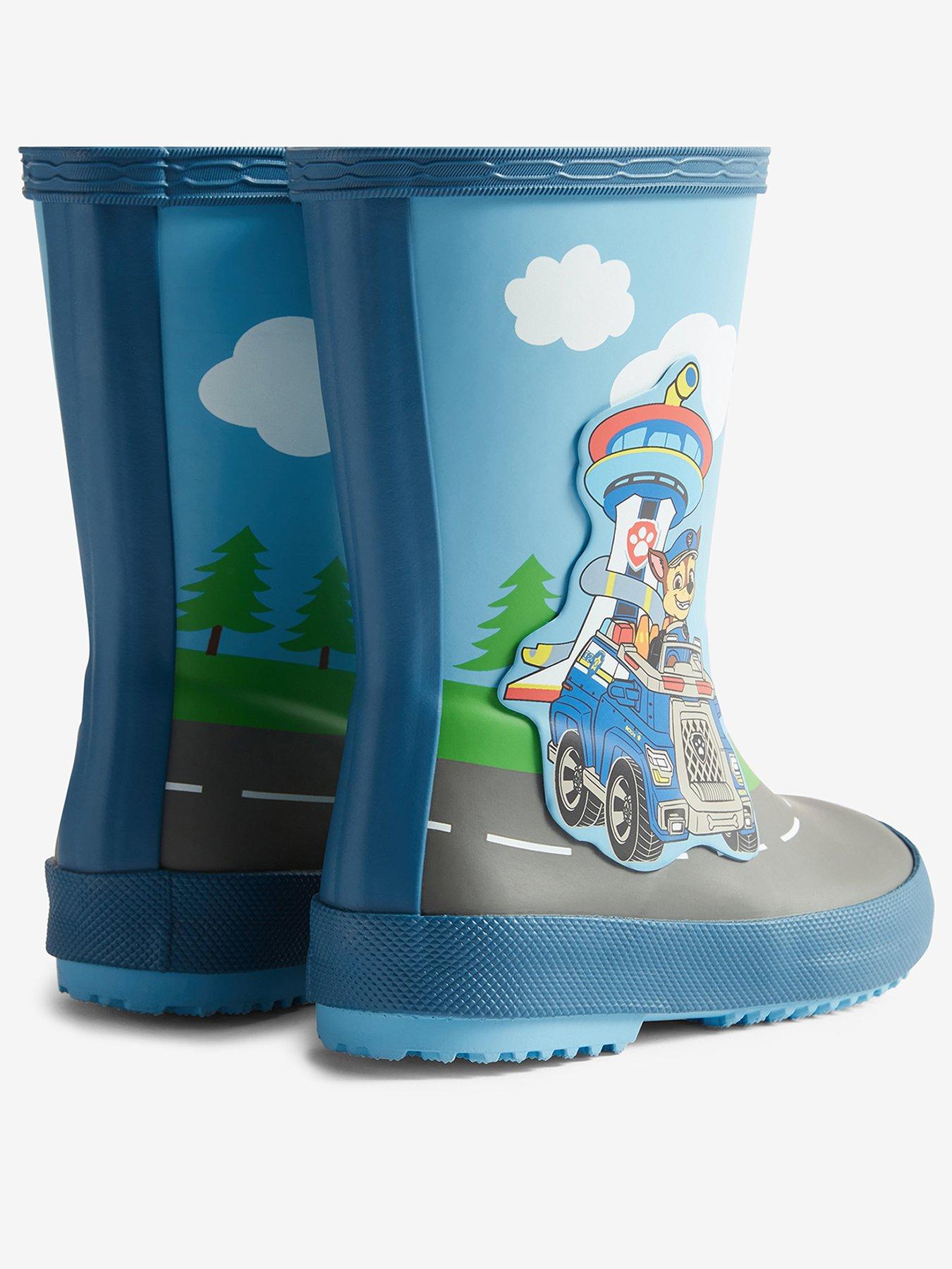 Image 3 of 5 of Hunter Kids' First Paw Patrol Chase Wellington Boots - Borealis Blue