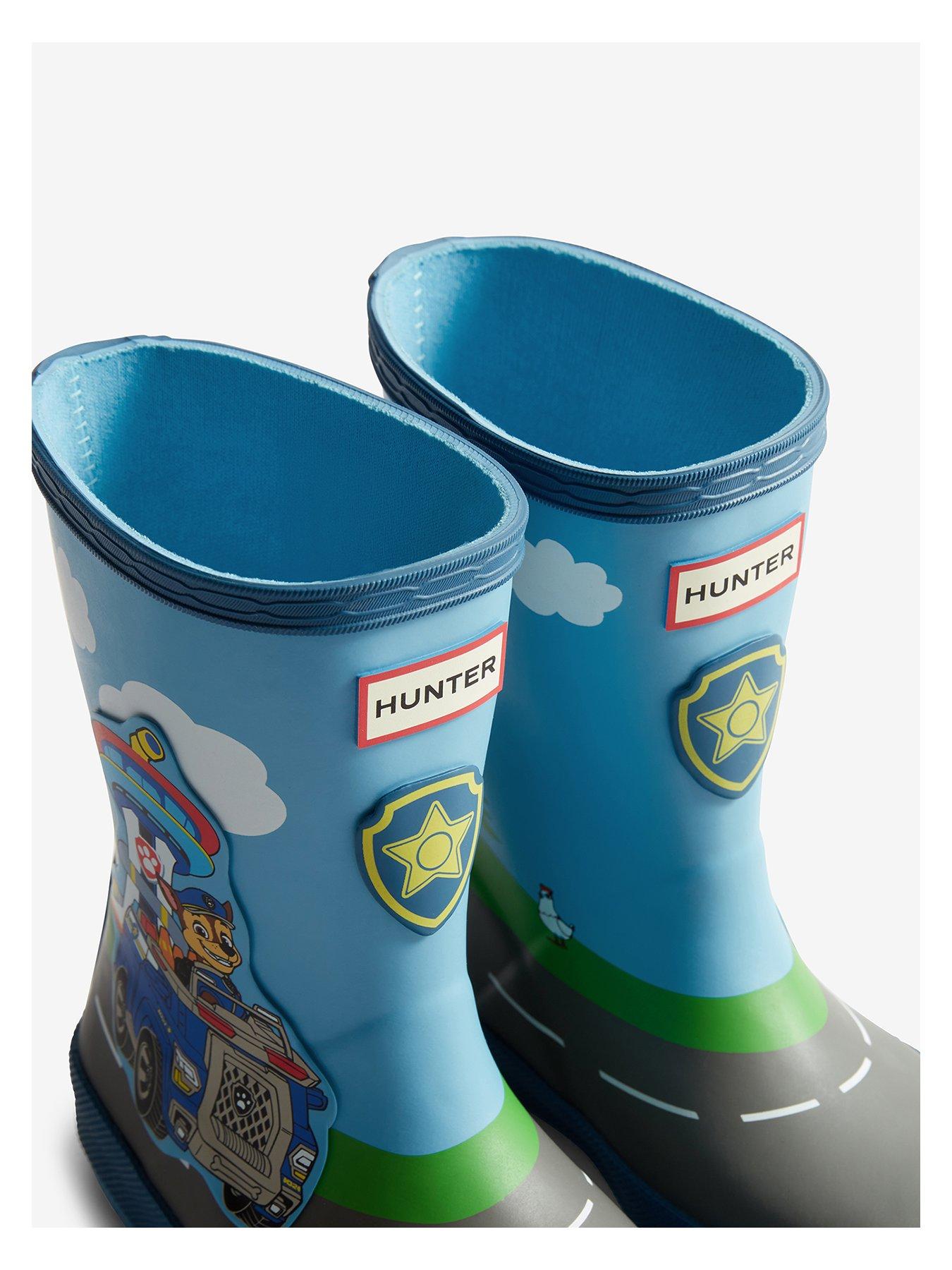 Image 4 of 5 of Hunter Kids' First Paw Patrol Chase Wellington Boots - Borealis Blue