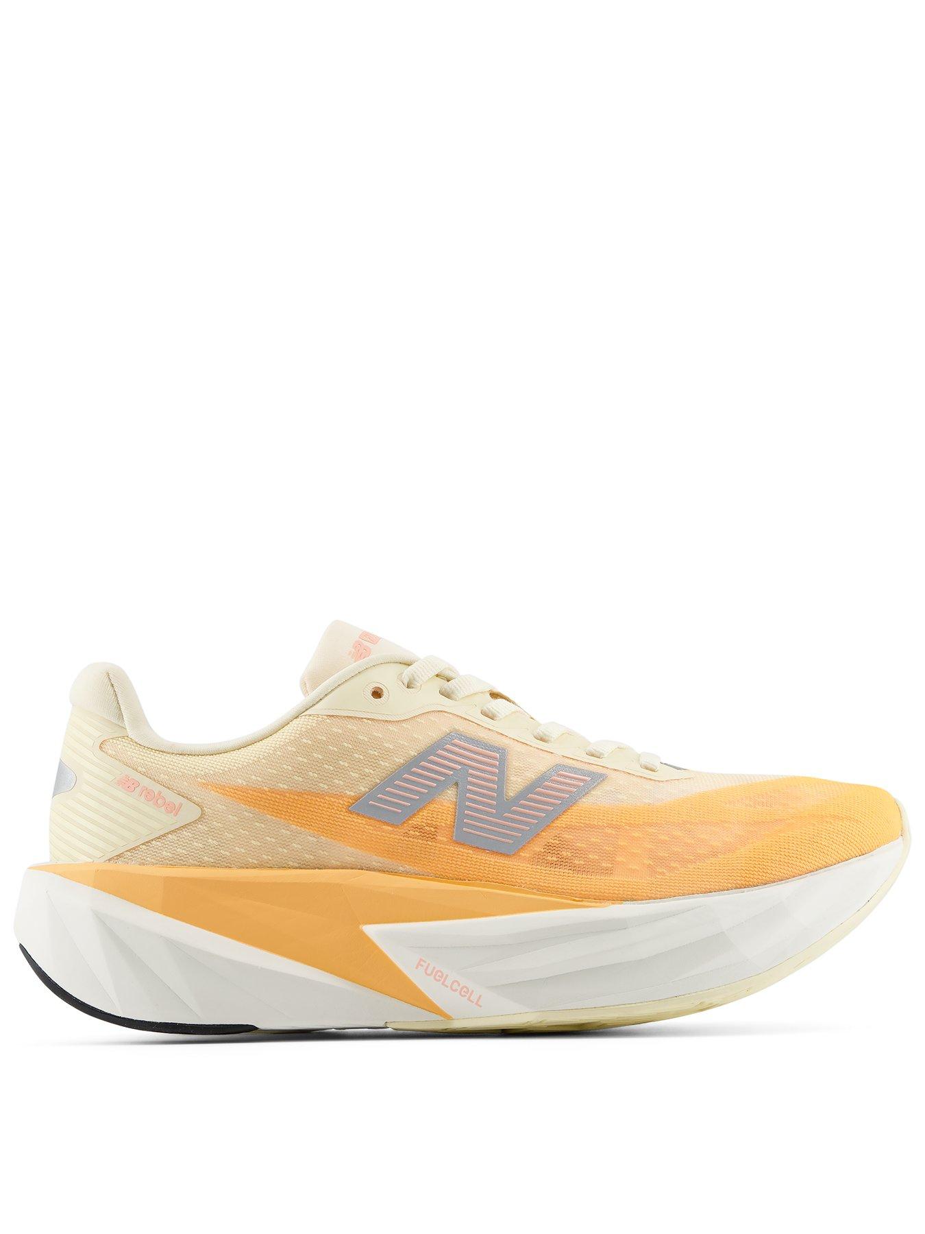 New Balance Womens Running Fuelcell Rebel V5 Trainers - Peach/White