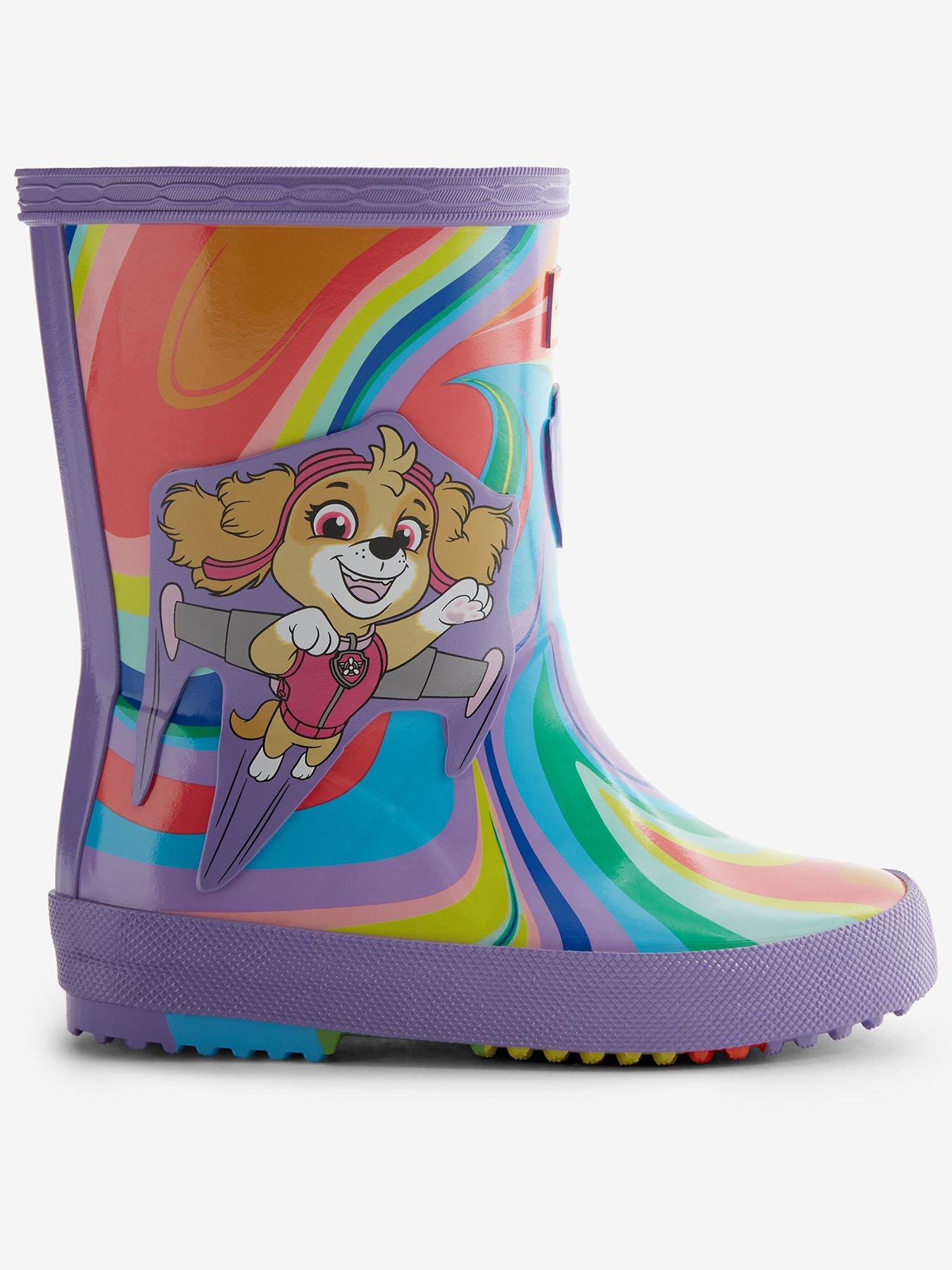 Hunter Kids' First Paw Patrol Skye Wellington Boots - Lavender Mist