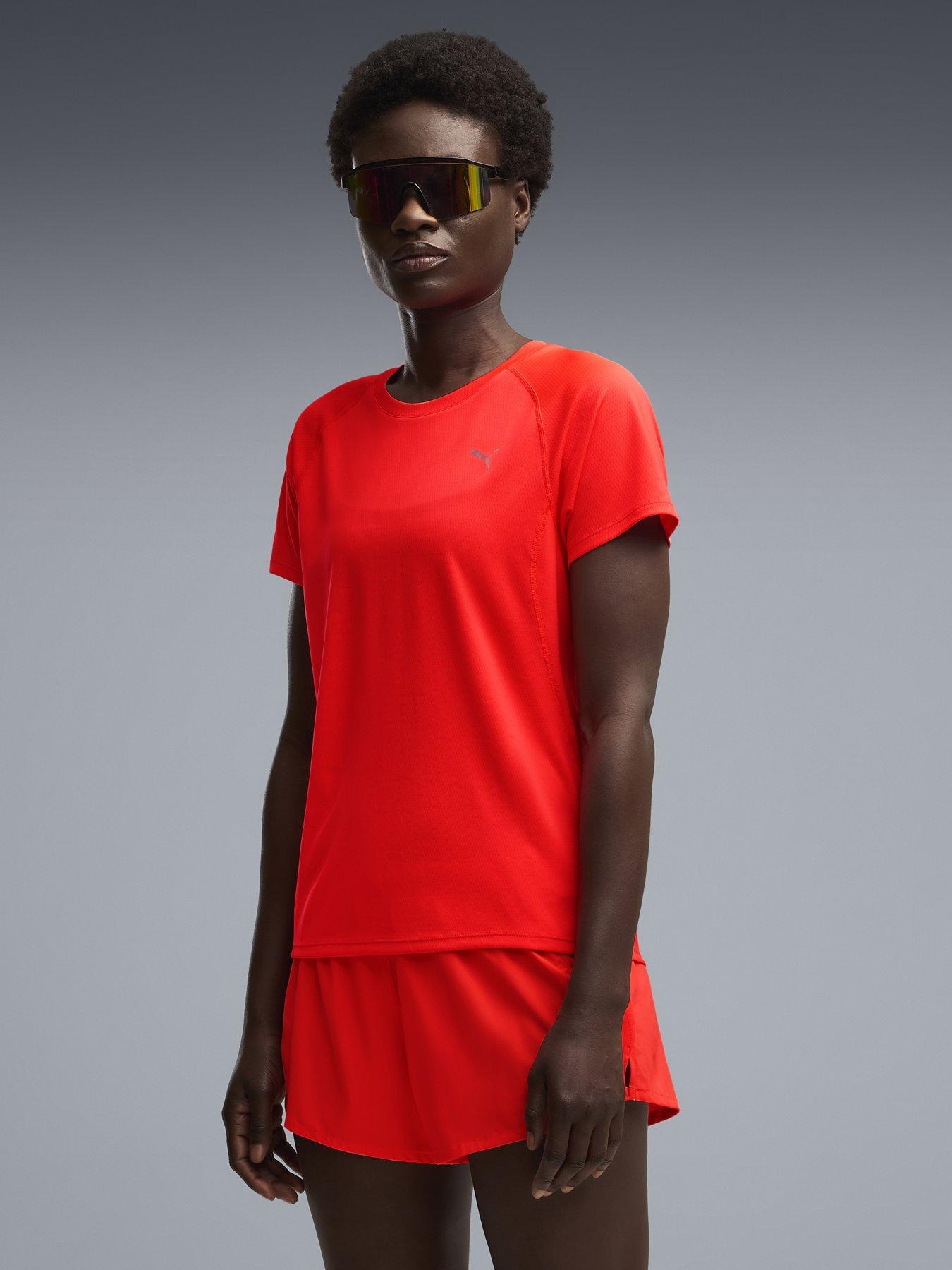 Image 1 of 5 of Puma Womens Running Velocity T-Shirt - Red