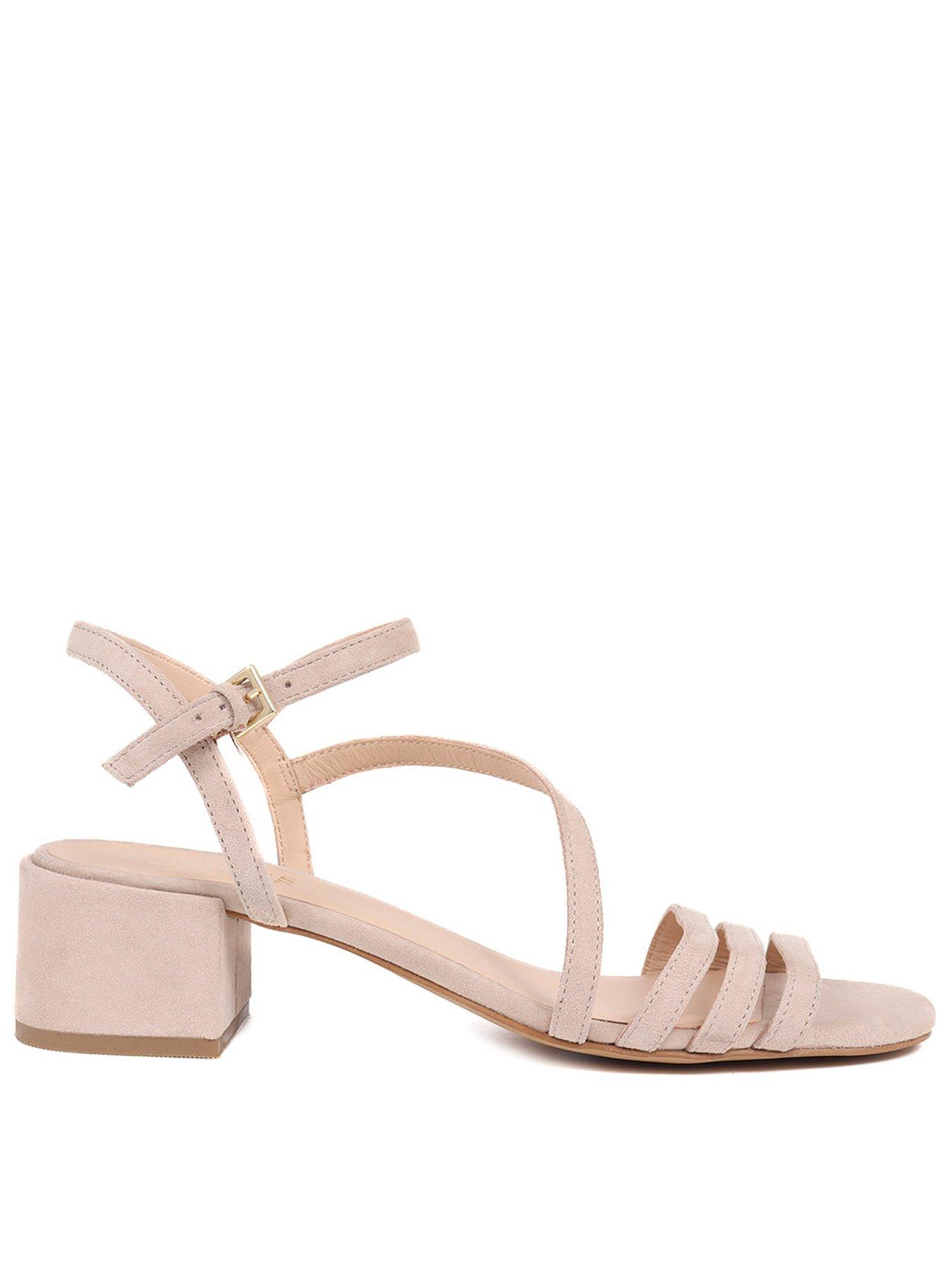 Jones Bootmaker Ginette Strappy Block Heel Sandal - Beige