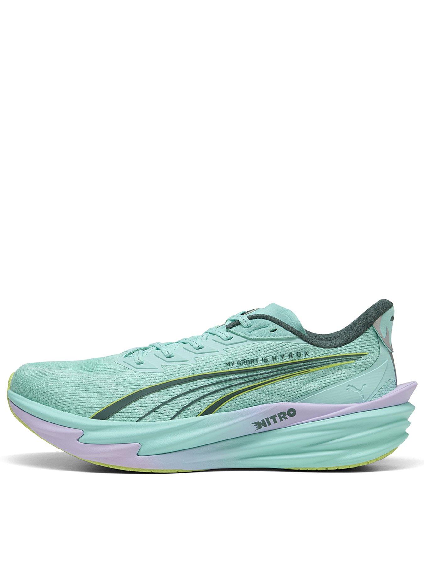 Image 1 of 6 of Puma Mens Deviate Nitro 4 X Hyrox Running Shoe - Green