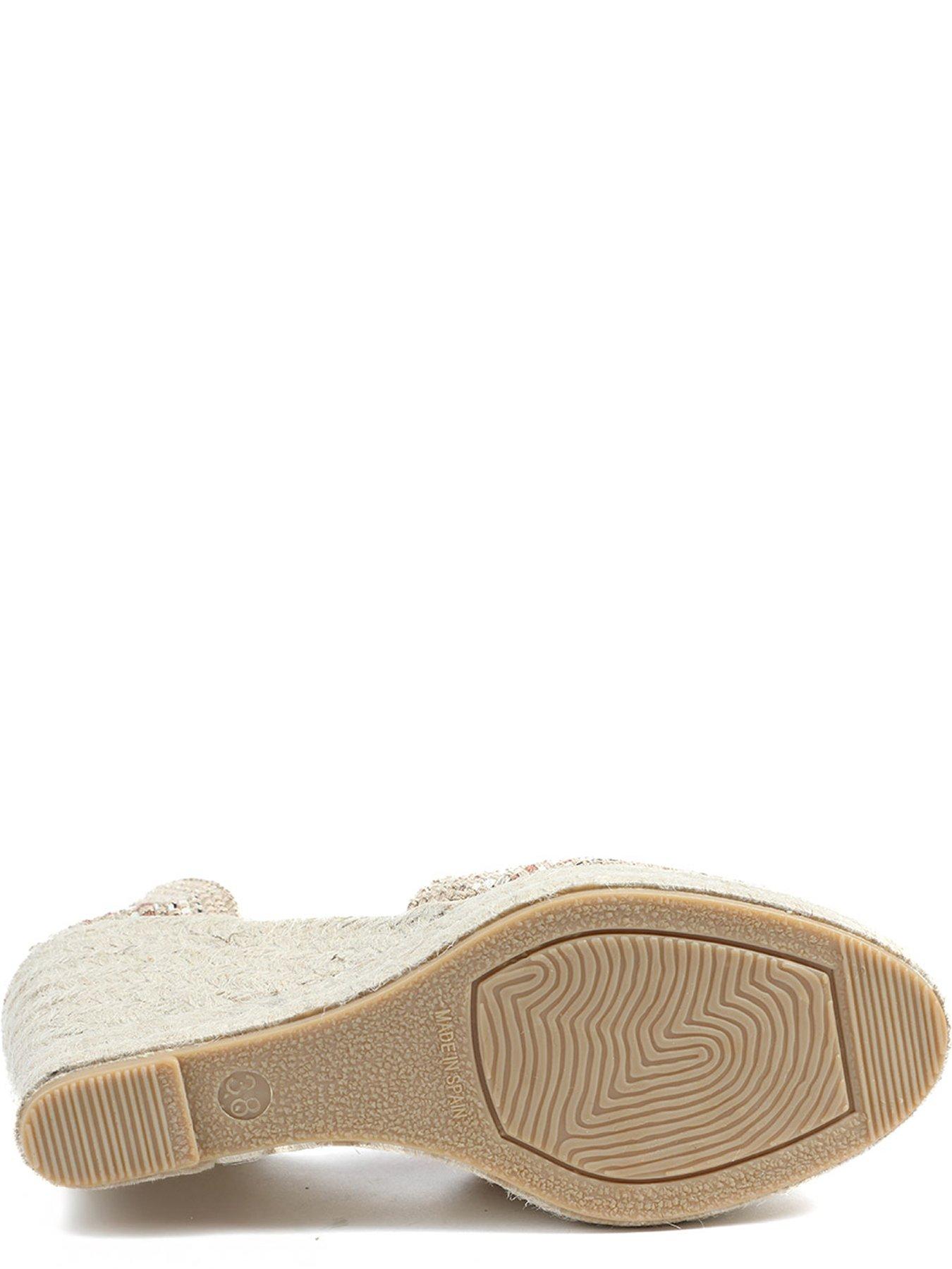 Image 5 of 5 of Jones Bootmaker Alyssa Closed Toe Wrap Around Wedge - Beige Multi