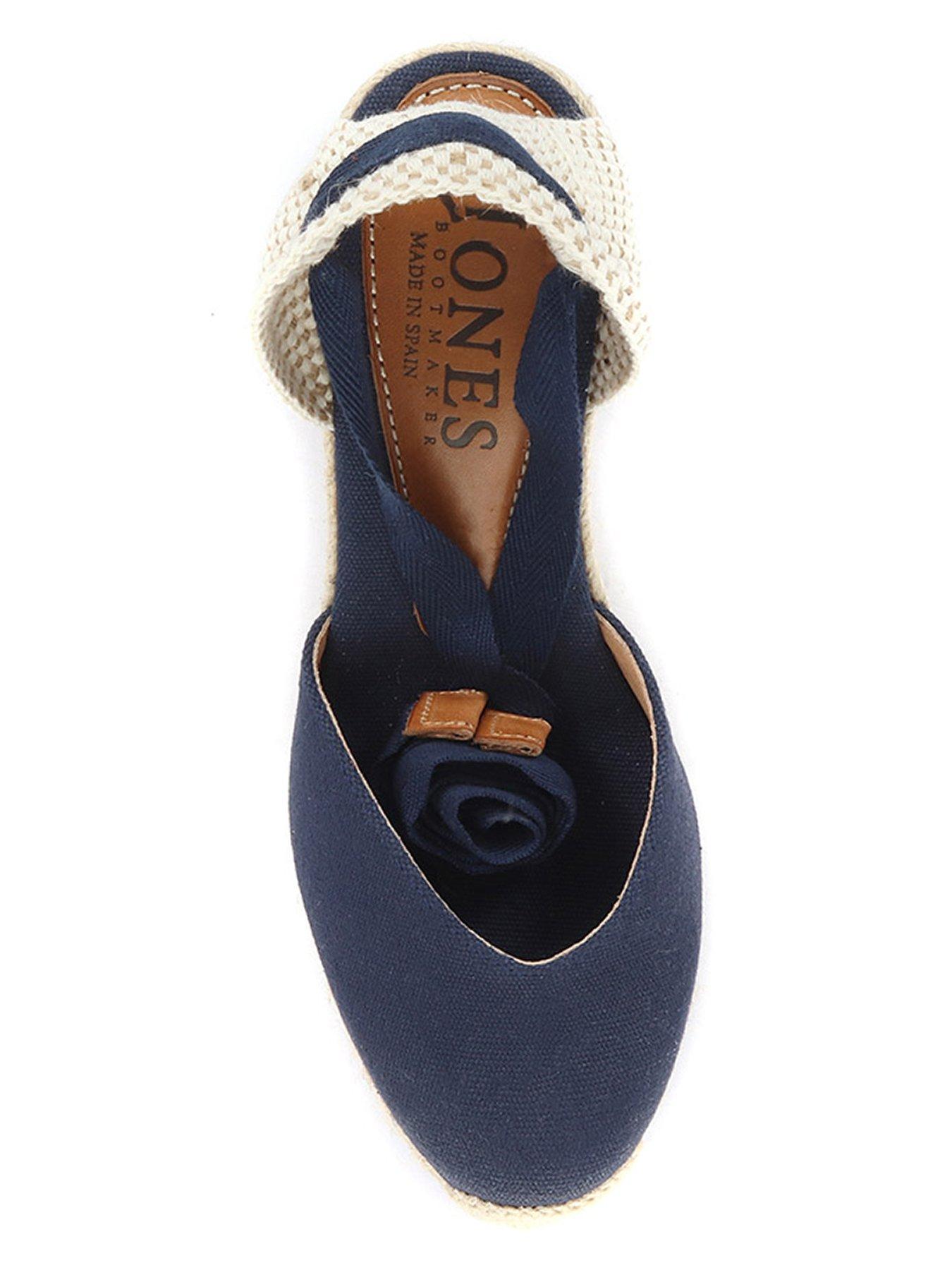 Image 4 of 6 of Jones Bootmaker Alyssa Closed Toe Wrap Around Wedge - Navy