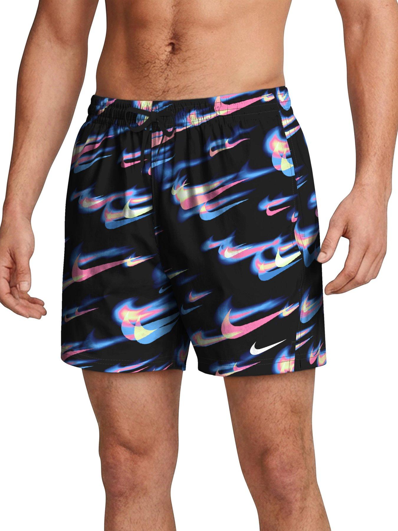 Image 5 of 5 of Nike Mens Swim 5 Inch Breaker Print Volley Short - Black