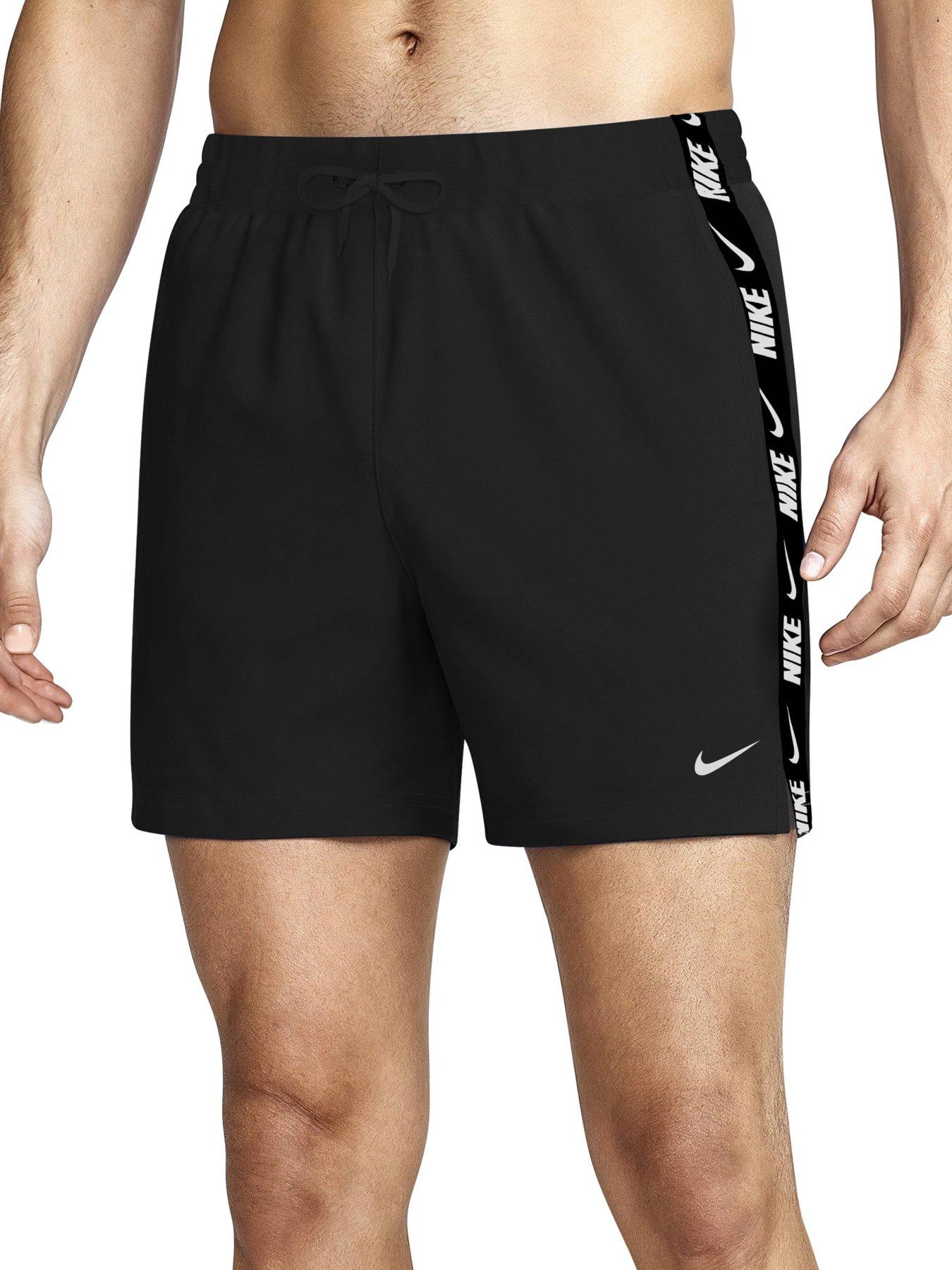 Nike Mens Swim 5 Inch Tape Volley Short - Black