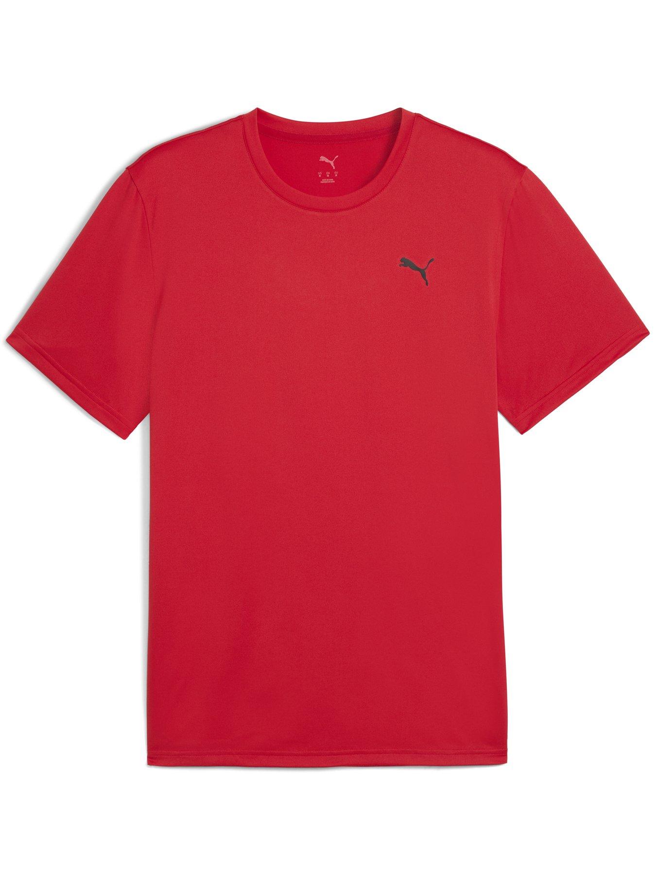 Image 1 of 2 of Puma Mens Training Tad Essentials Solid Cat T-Shirt - Red