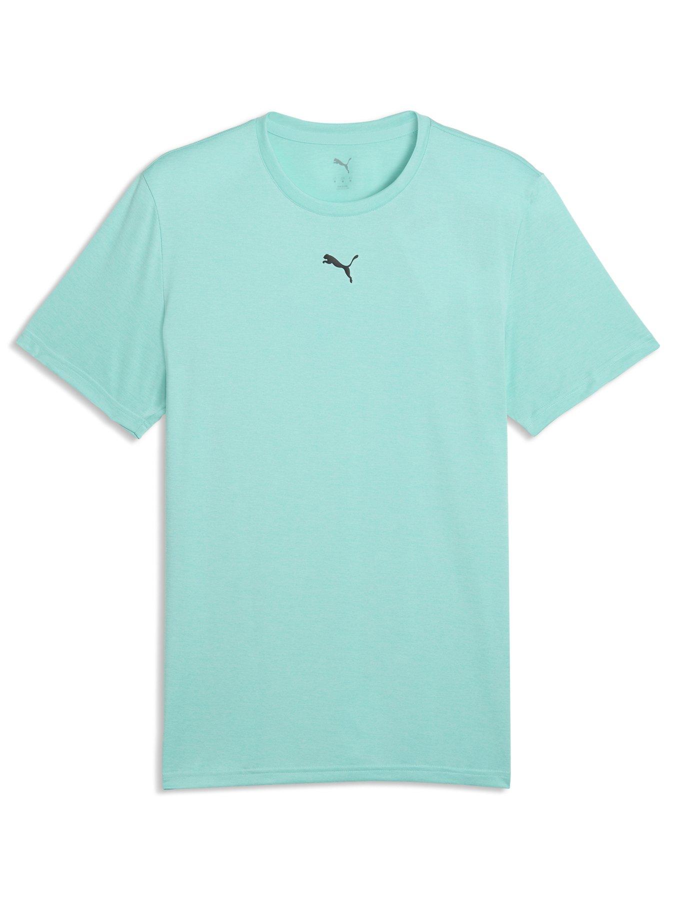 Image 1 of 2 of Puma Mens Training Tad Essentials Heather Cat T-Shirt - Green