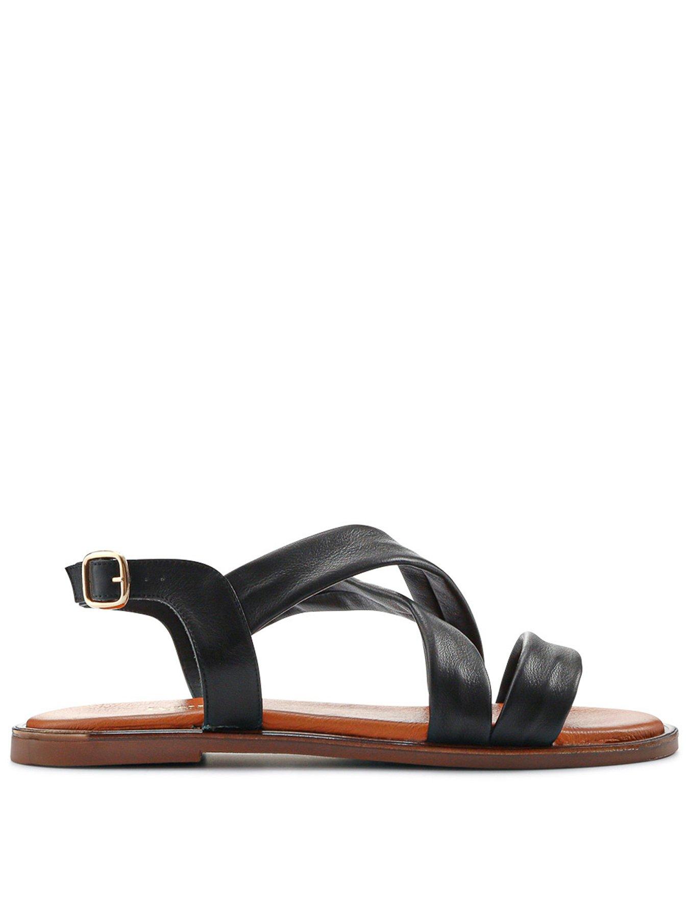 Jones Bootmaker Hali Crossover Strap Sandal - Black