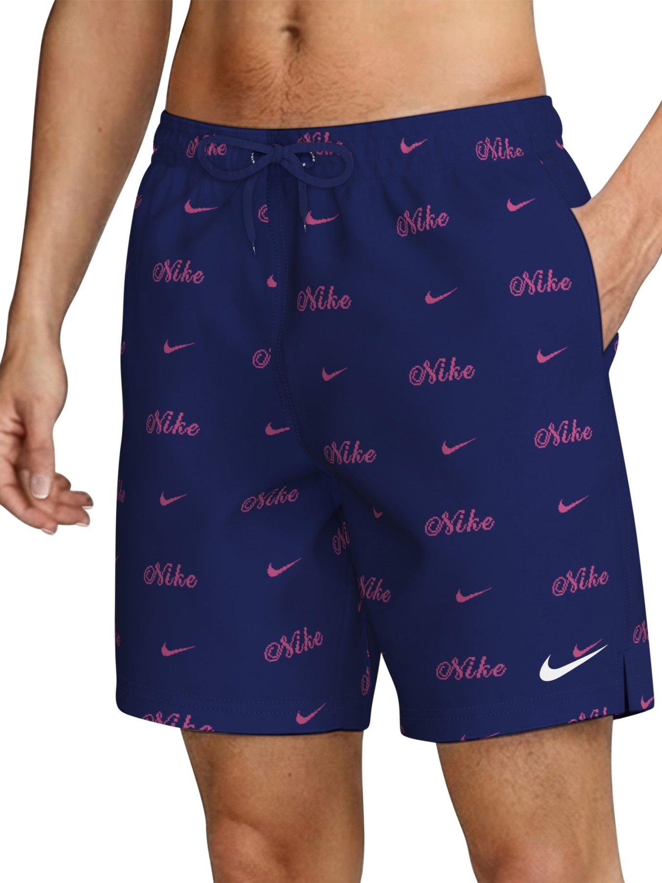 Nike Mens Swim 7 Inch Cursive Volley Short - Navy