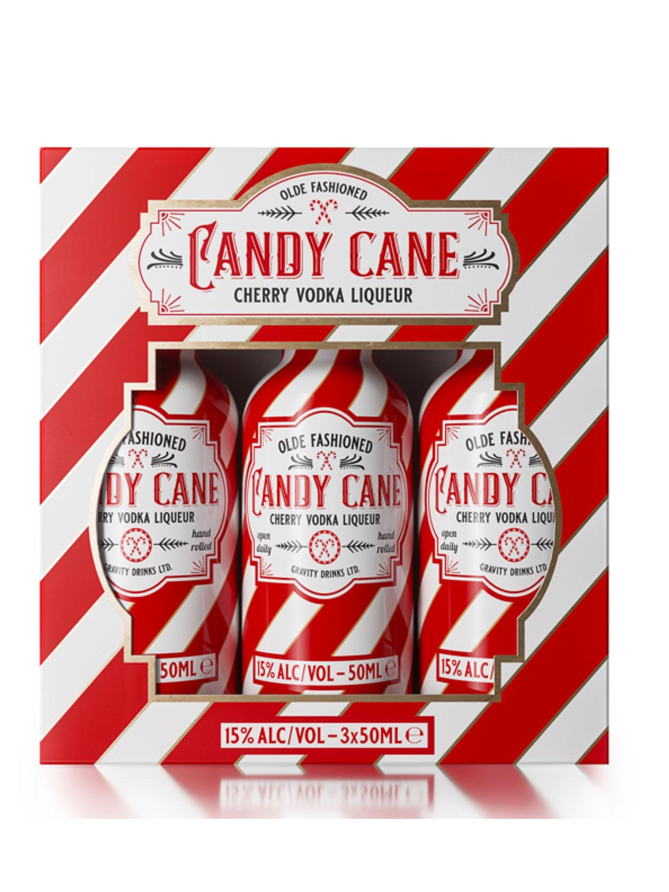 Mini Candy Cane Cherry Vodka Liqueurs 3x5cl