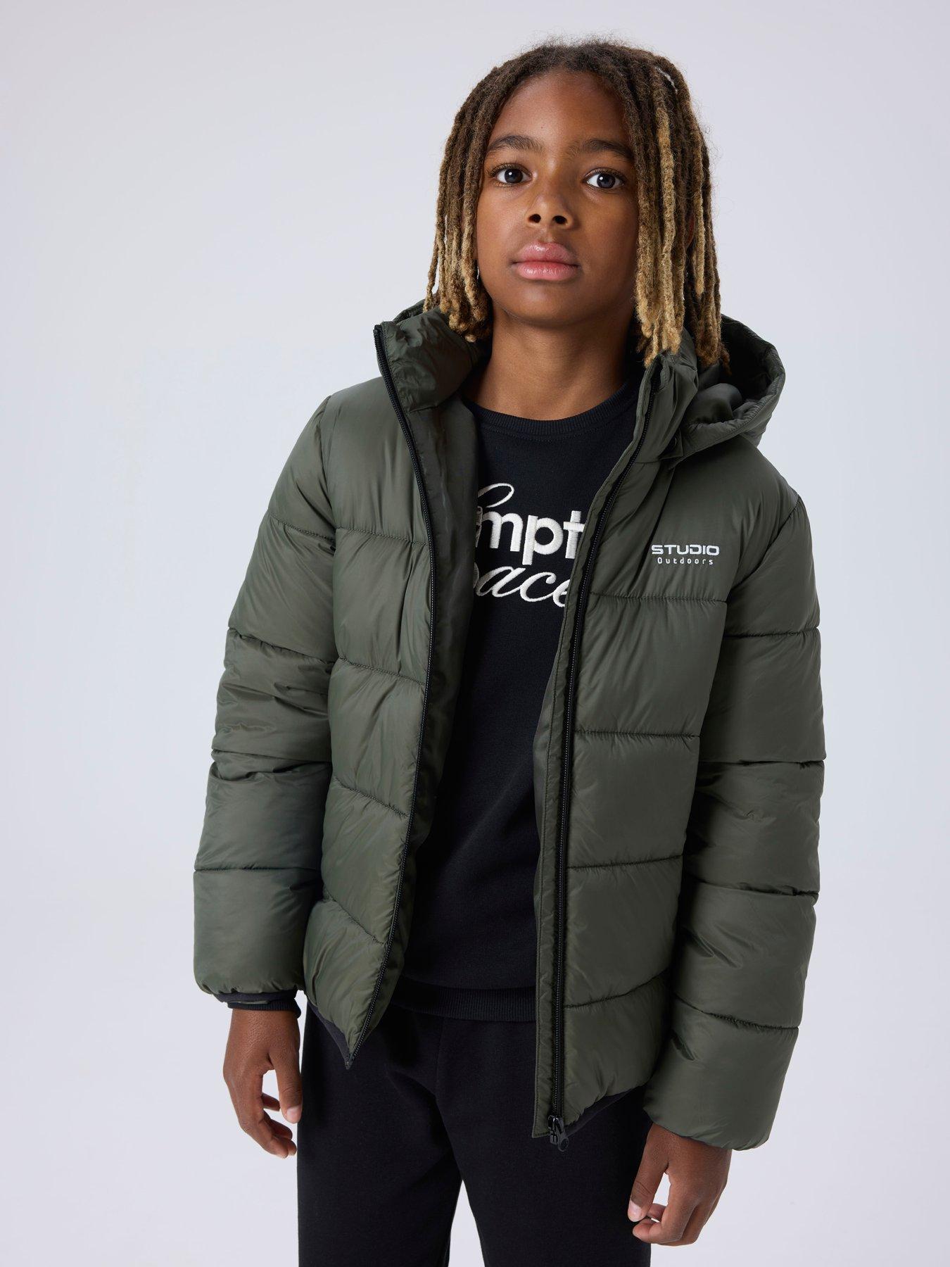 Name It Boys Marble Padded Jacket - Green