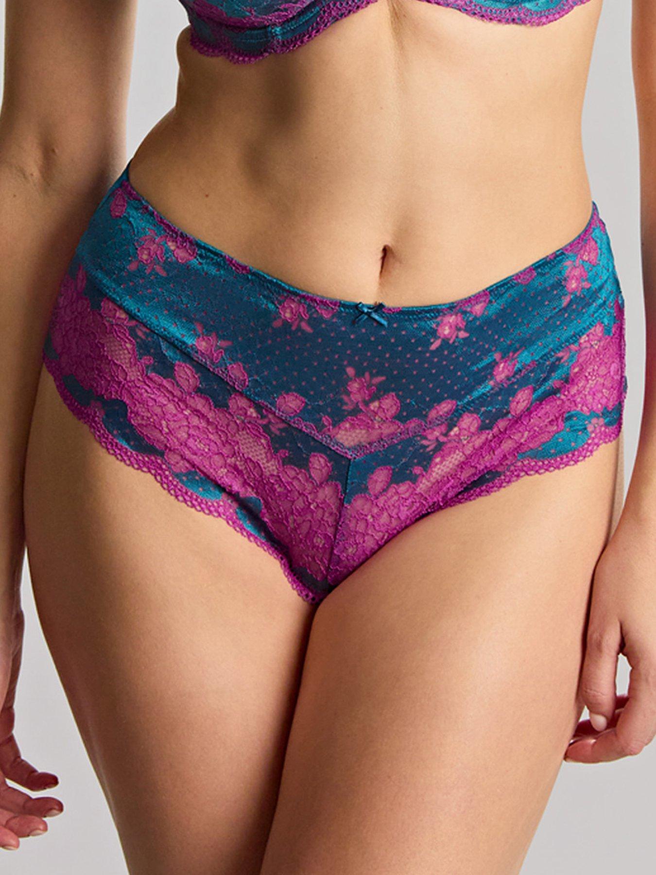 Image 3 of 4 of Panache Clara Teal Magenta Deep Brief - Teal &amp; Magenta