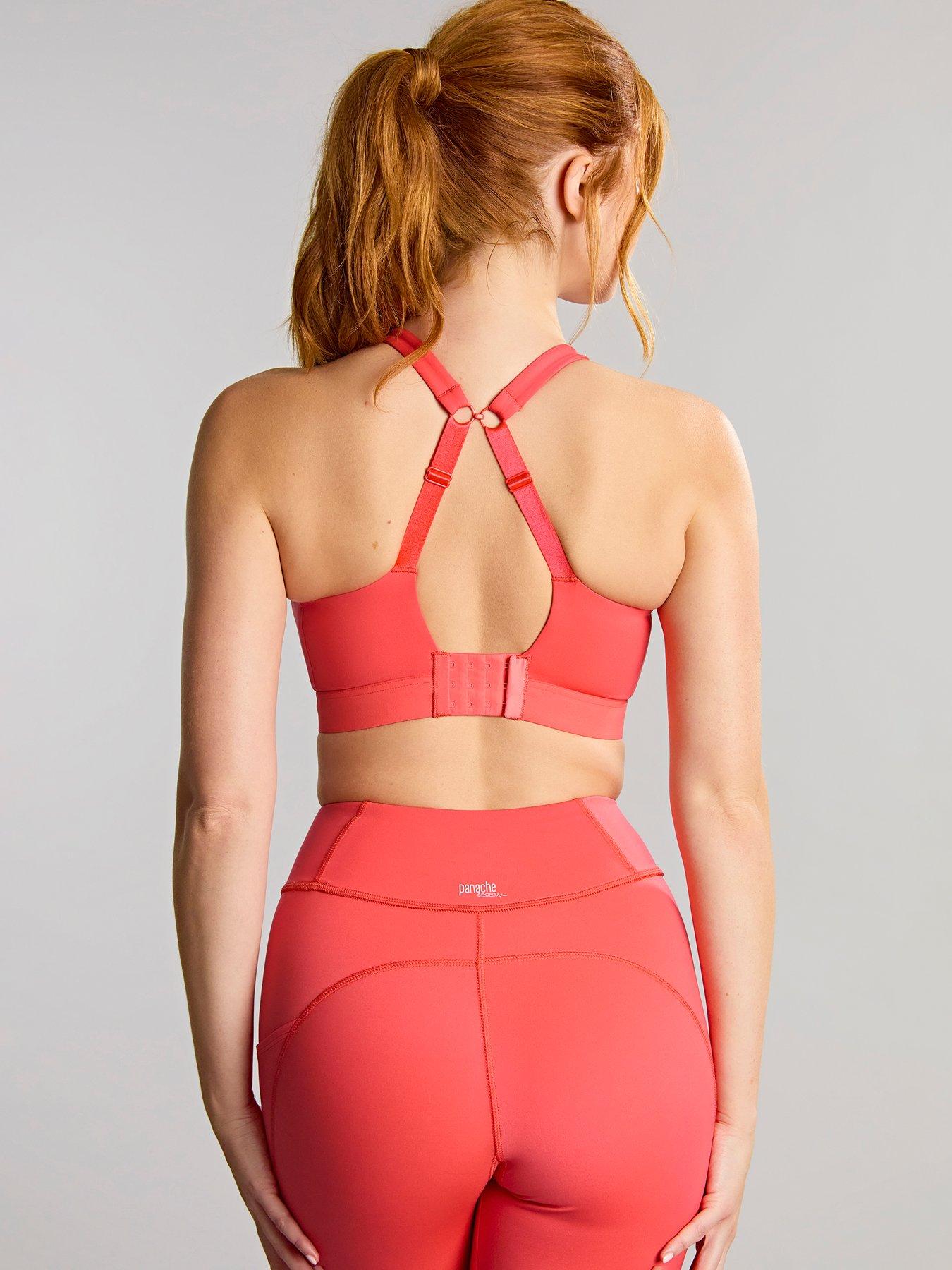 Image 2 of 6 of Panache Sport Endurance Grapefruit Wired Non Padded High Impact Sports Bra - Grapefruit