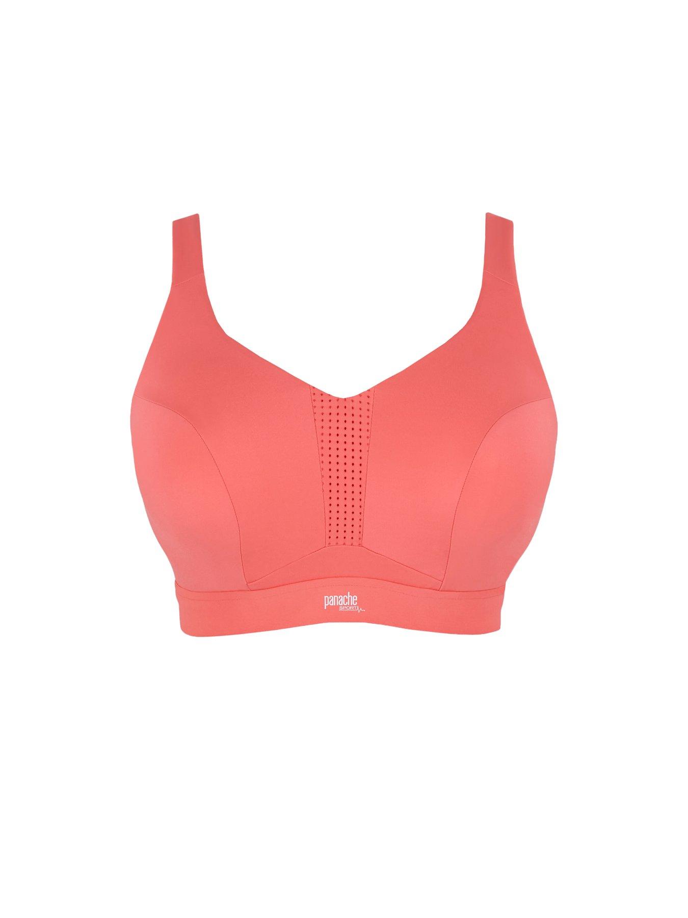Image 6 of 6 of Panache Sport Endurance Grapefruit Wired Non Padded High Impact Sports Bra - Grapefruit