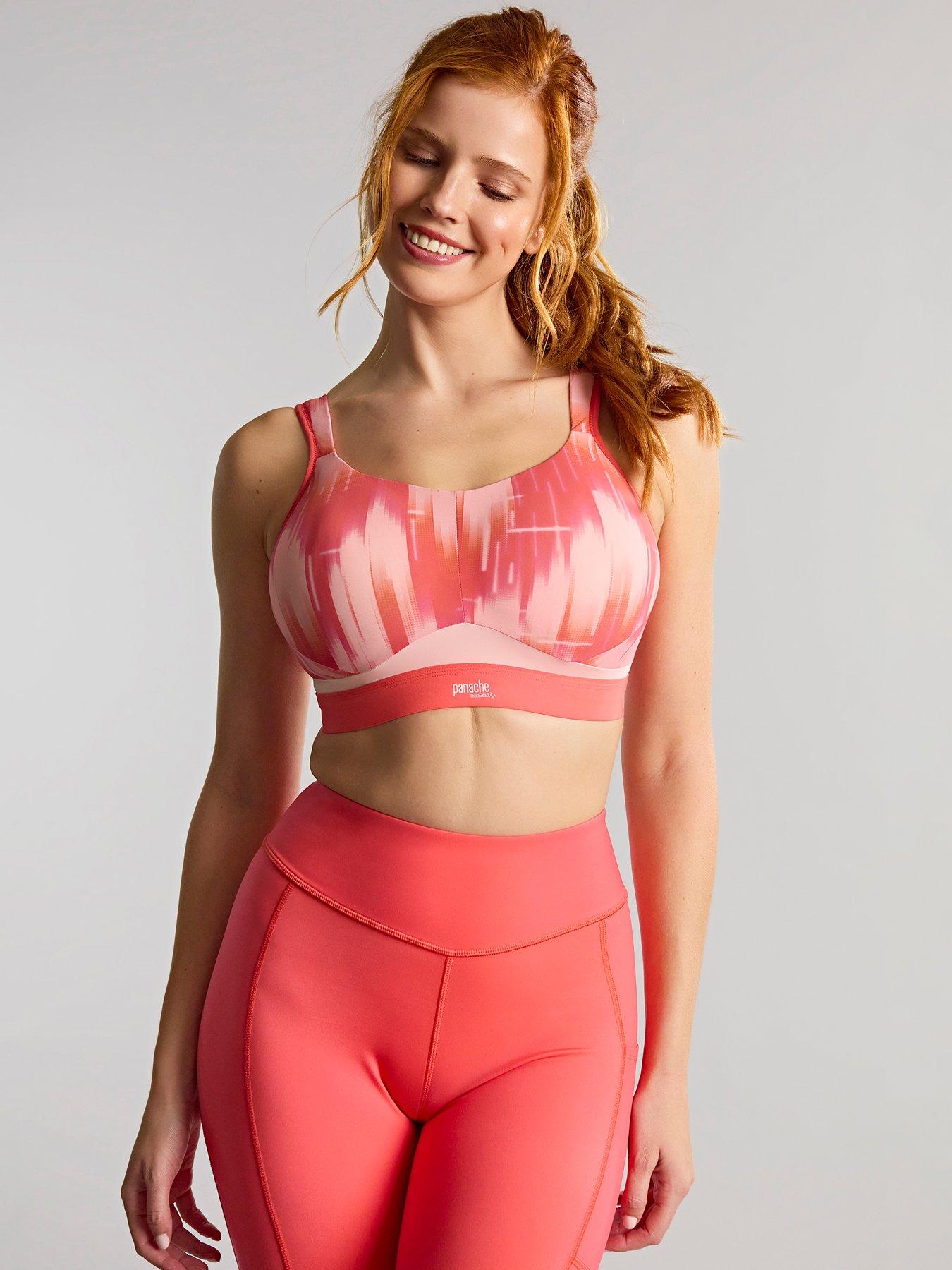 Panache Sport Panache Sport Boundless Pink Abstract Moulded Non Wired High Impact Sports Bra - Pink Abstract