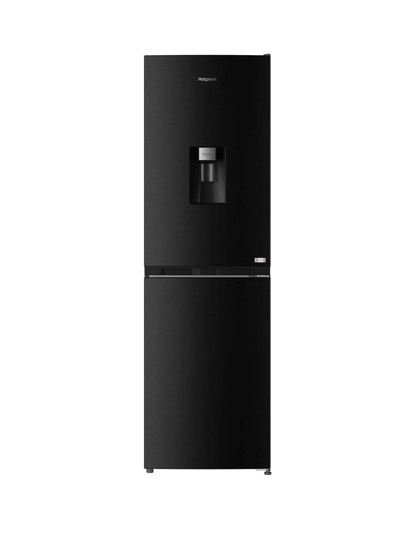Hotpoint HPKF 3241W XR4UK Total No Frost 60/40 Fridge Freezer with VitalCare  &  Water Dispenser - Black Steel