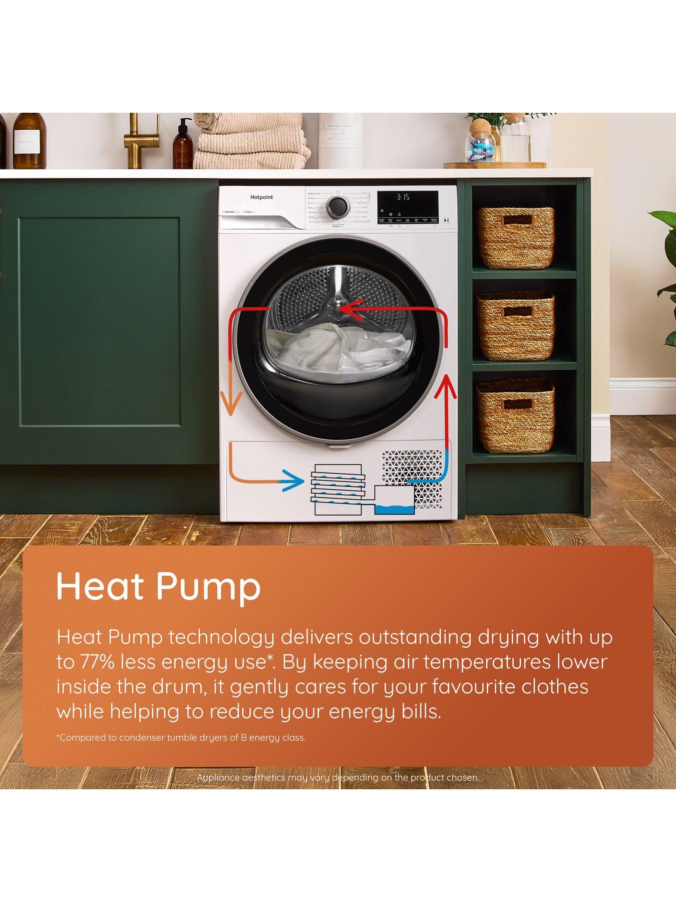 Image 5 of 7 of Hotpoint CHSD84MBBUK 8kg Heat Pump Tumble Dryer with ColdGaurd - Black