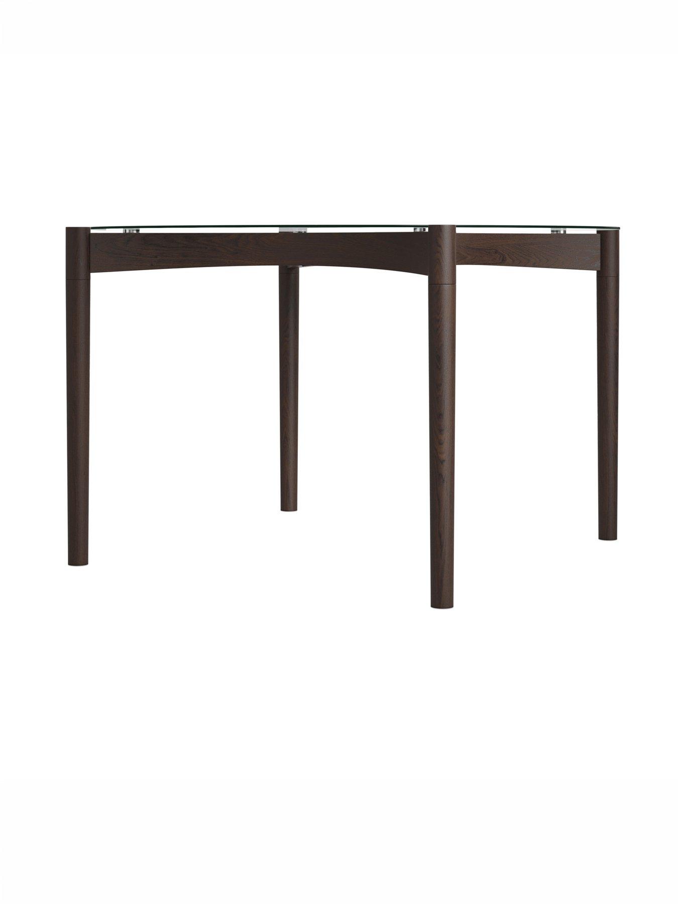 Image 5 of 5 of OTI Ned Clear &amp; Chocolate Dining Table