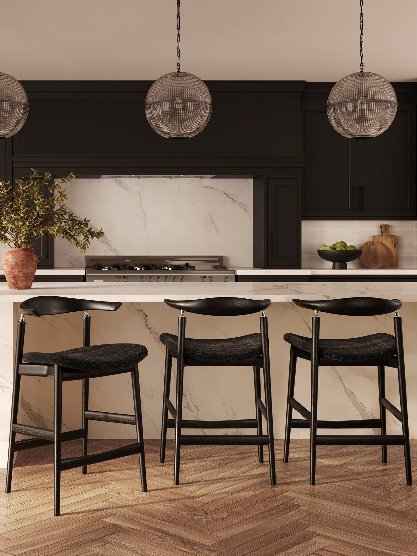 Image 1 of 7 of OTI Seine Coal & Black Counter Stool