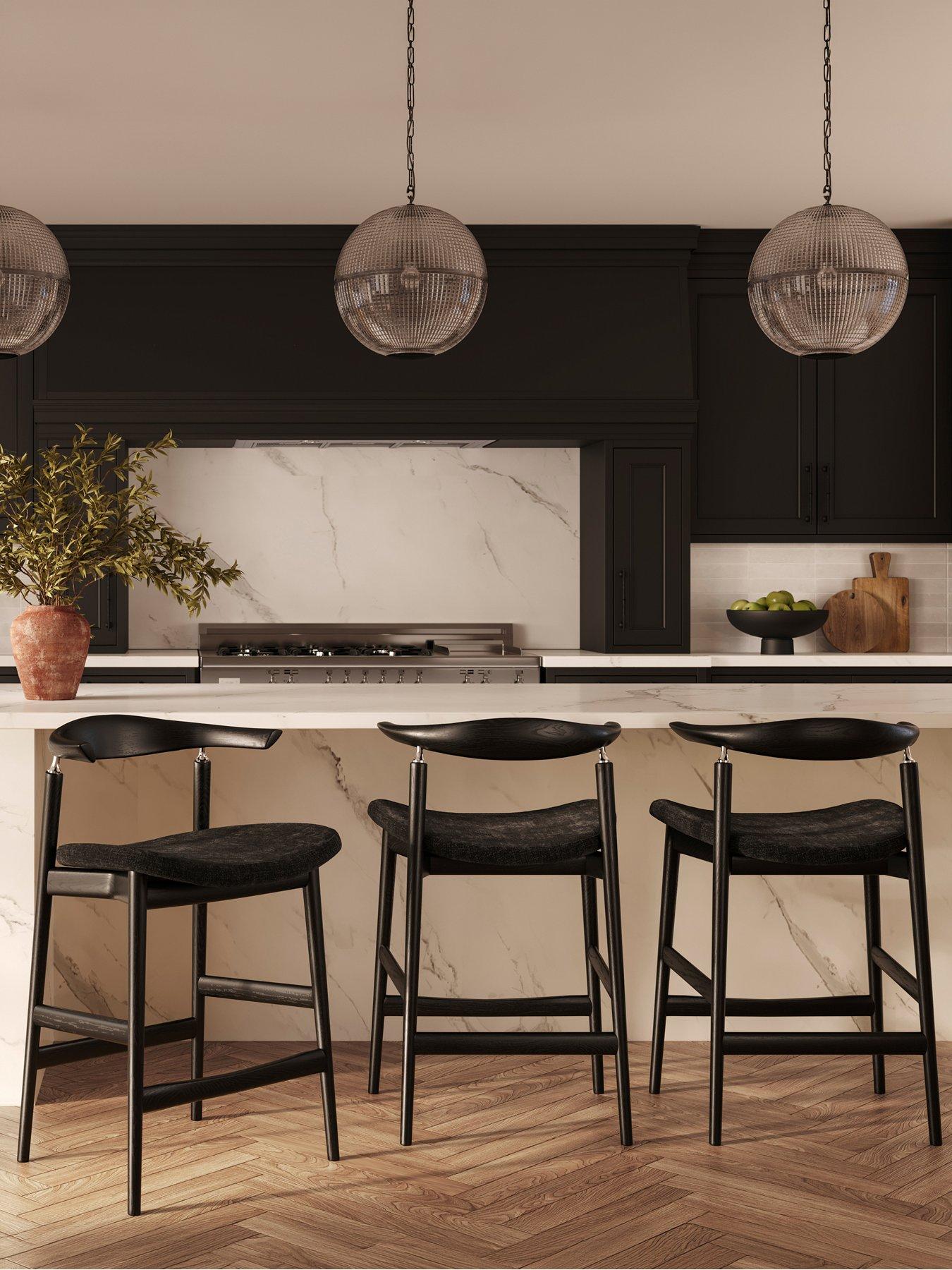 Image 7 of 7 of OTI Seine Coal & Black Counter Stool