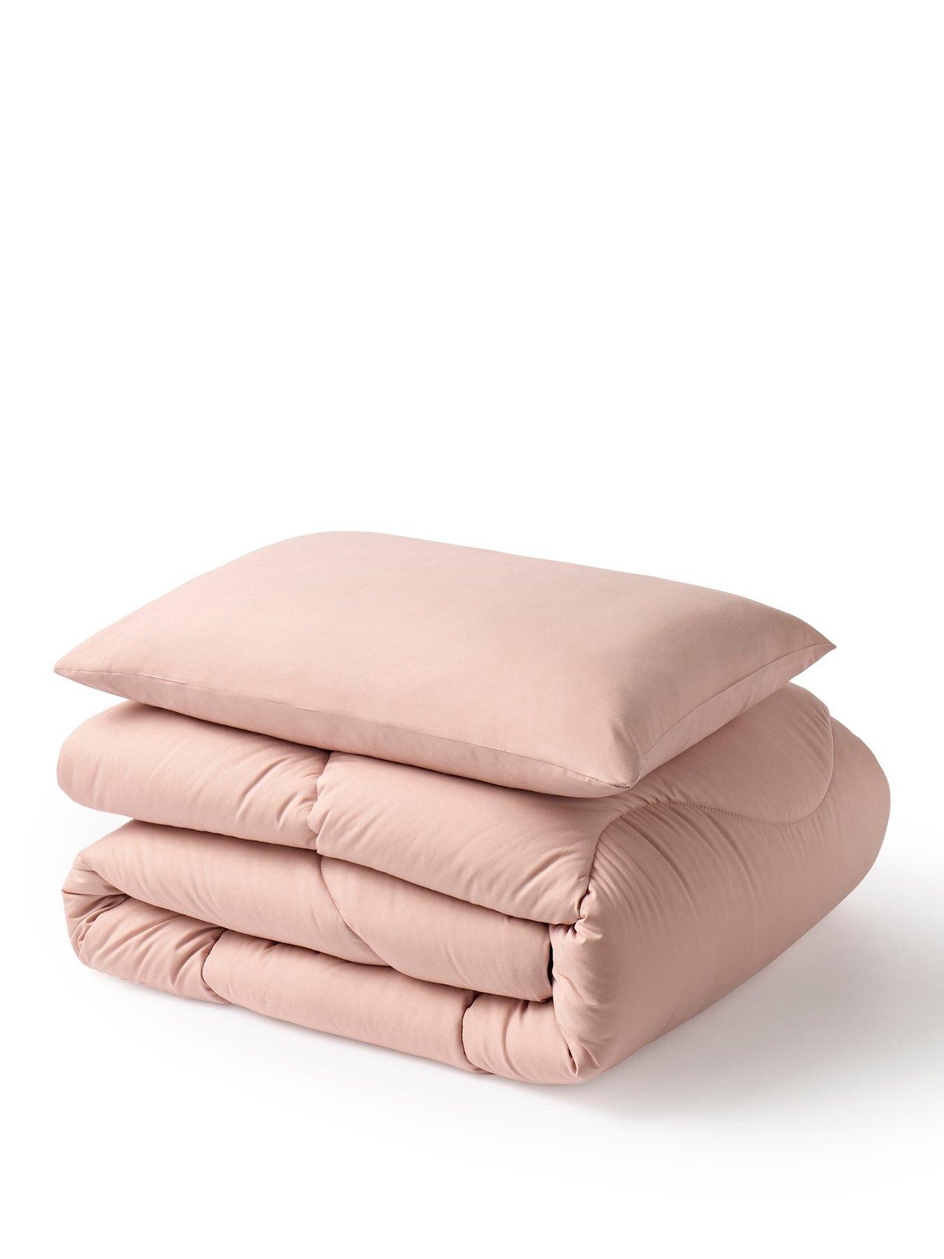 Image 2 of 7 of Night Lark Plain Dye - Dusky Rose Coverless Summer Duvet 4.5Tog