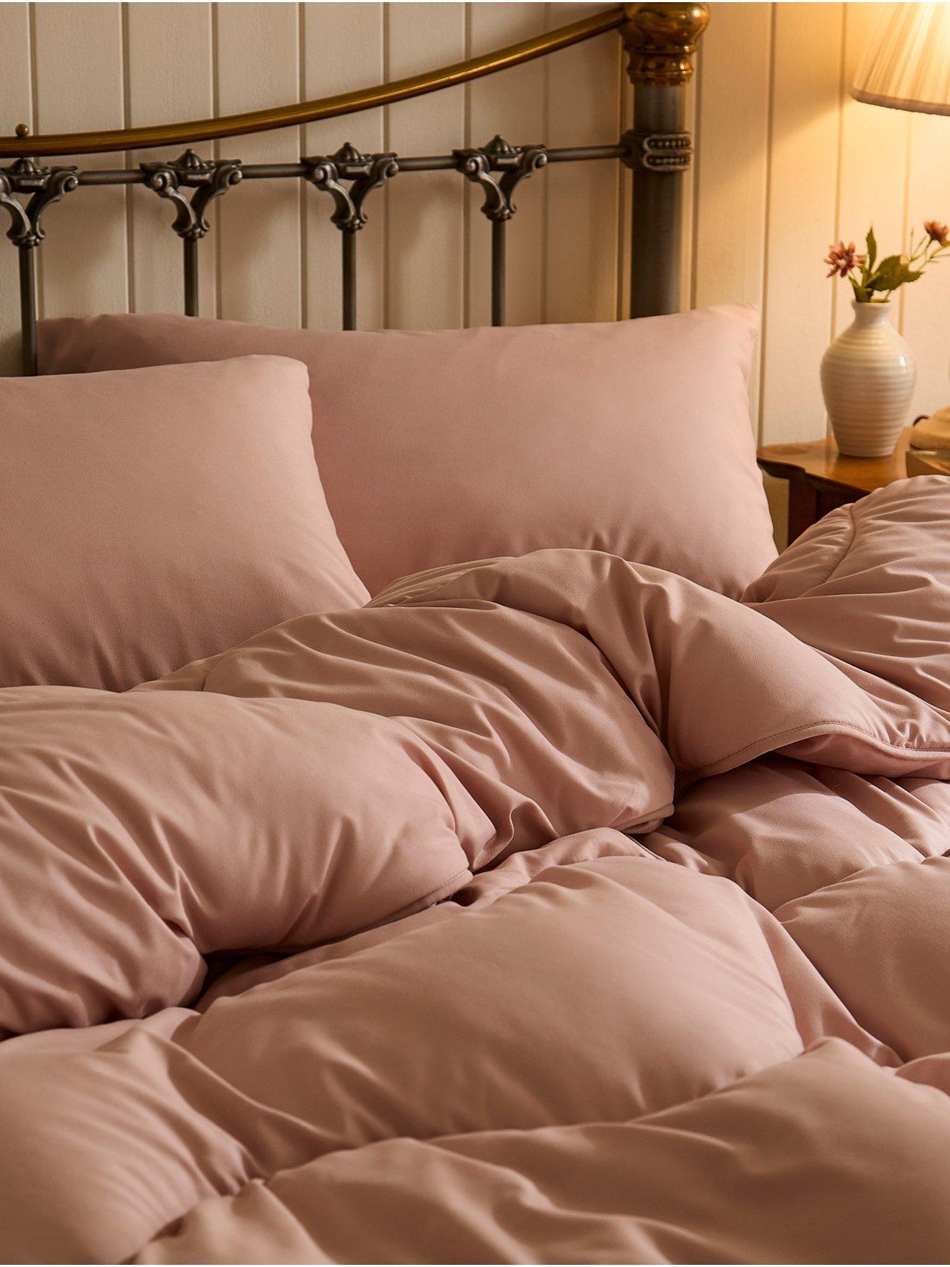 Image 3 of 7 of Night Lark Plain Dye - Dusky Rose Coverless Summer Duvet 4.5Tog