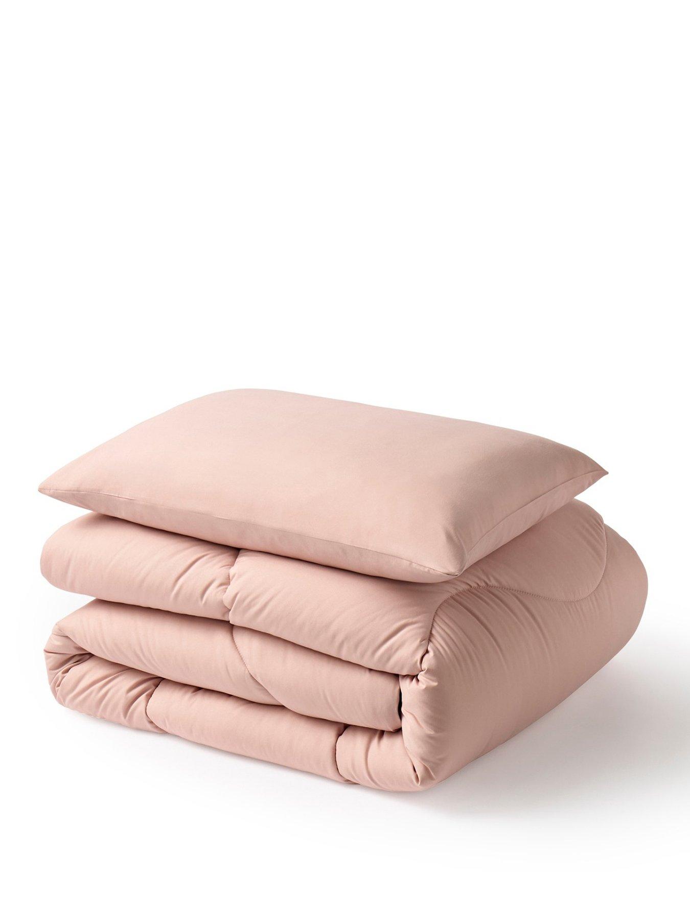 Image 2 of 7 of Night Lark Plain Dye - Dusky Rose Coverless Duvet 10.5 Tog
