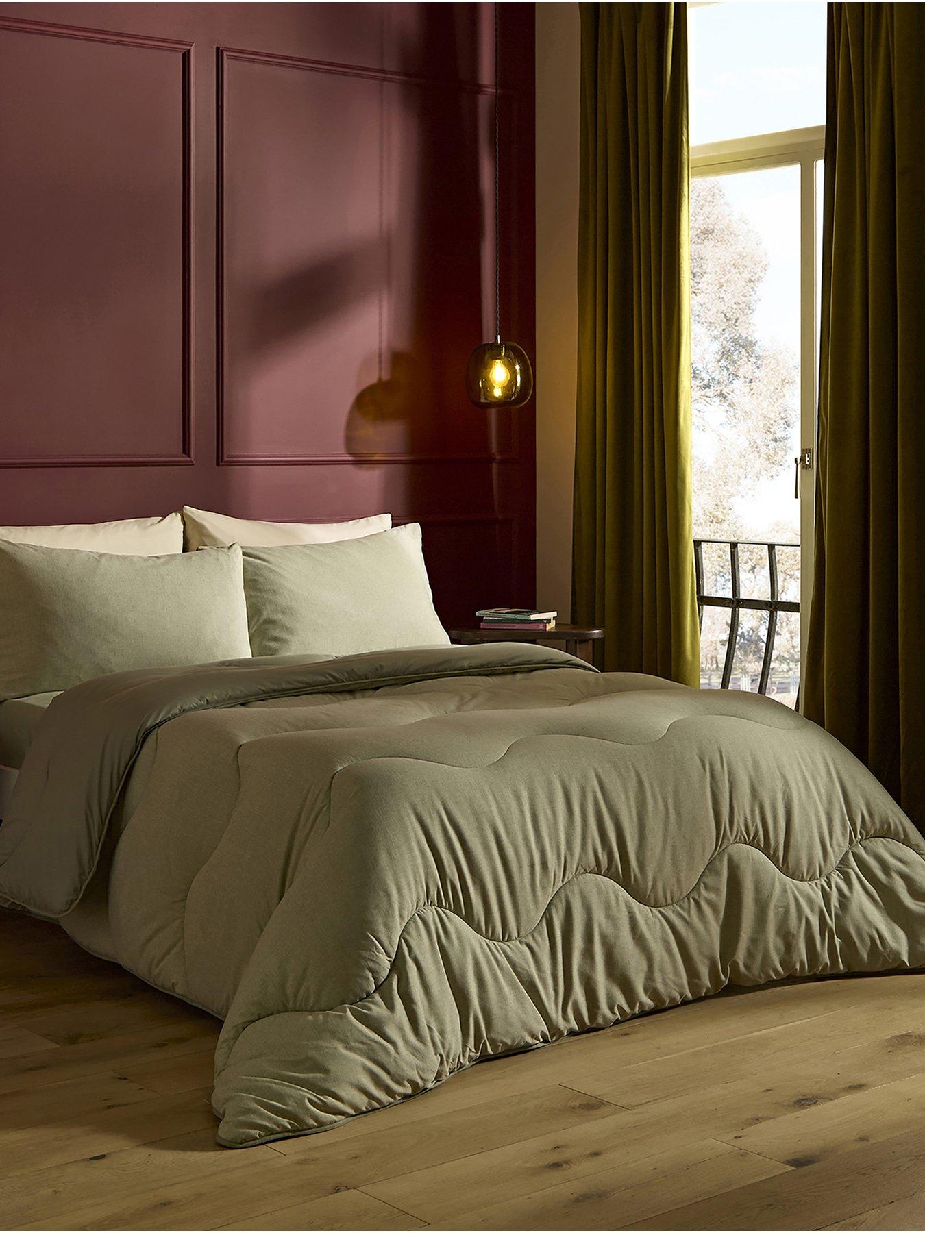 Night Lark Soft Weave - Olive Green Coverless Duvet 10.5 Tog