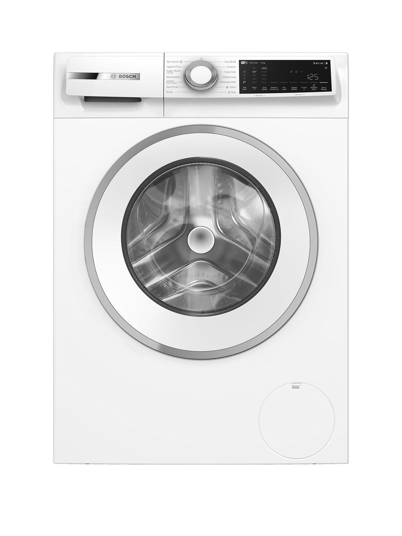 Bosch Series 6 Washing machine, 10 kg Load, 1400 rpm Spin, A Rated, with Iron Assist and Super Quick 30 - White