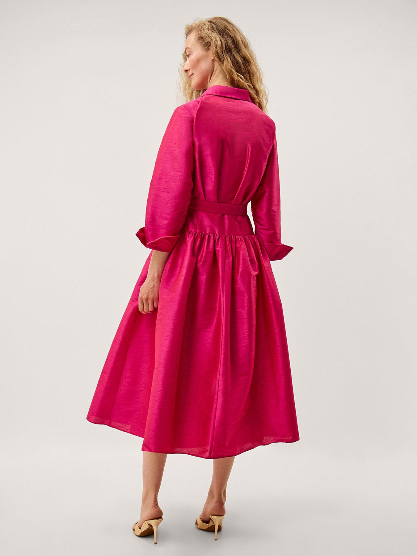 Image 2 of 5 of Monsoon Poppy Shirt Dress - Pink